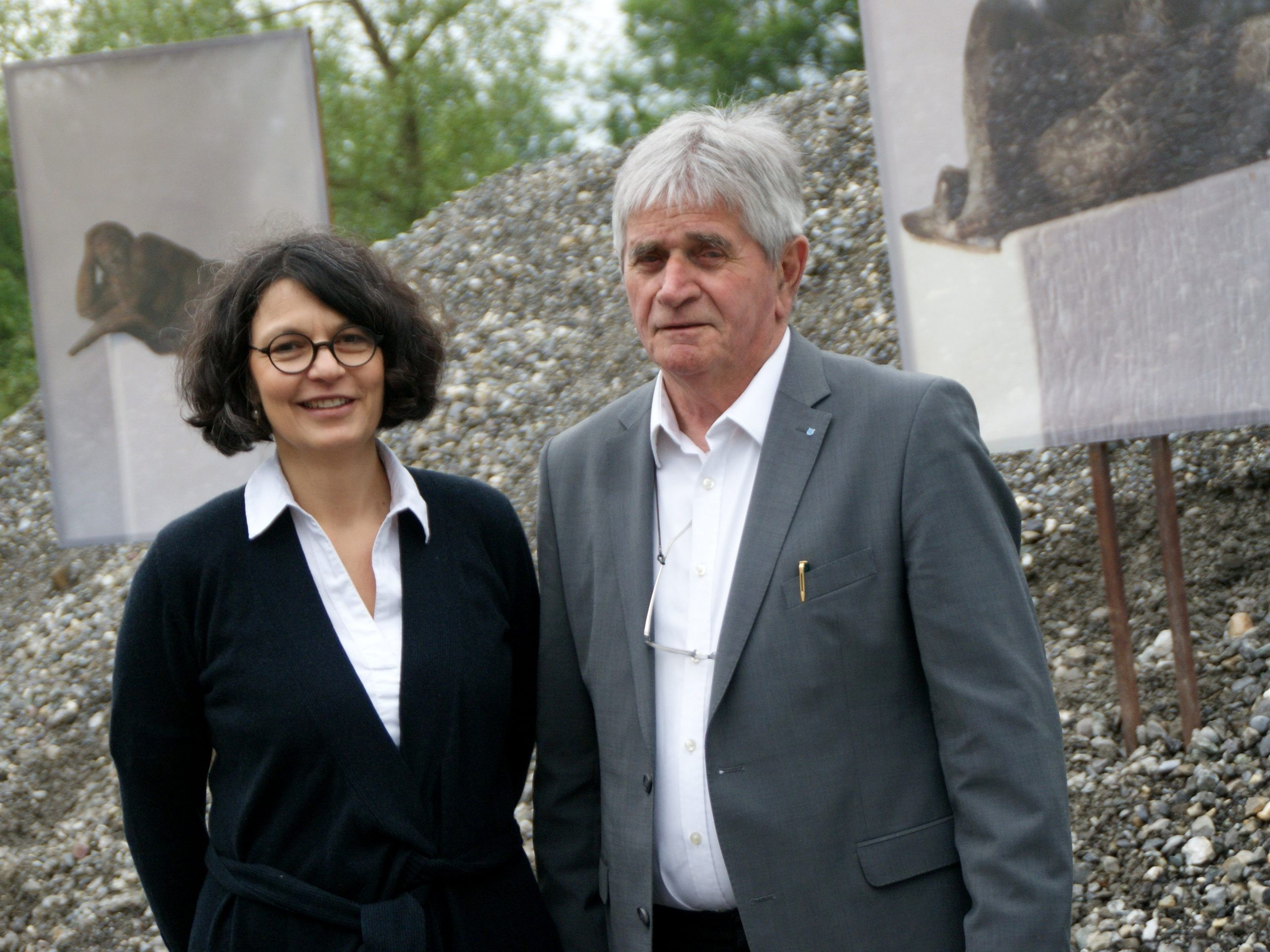 Galerist Werner Kopf mit Katharina Bierreth