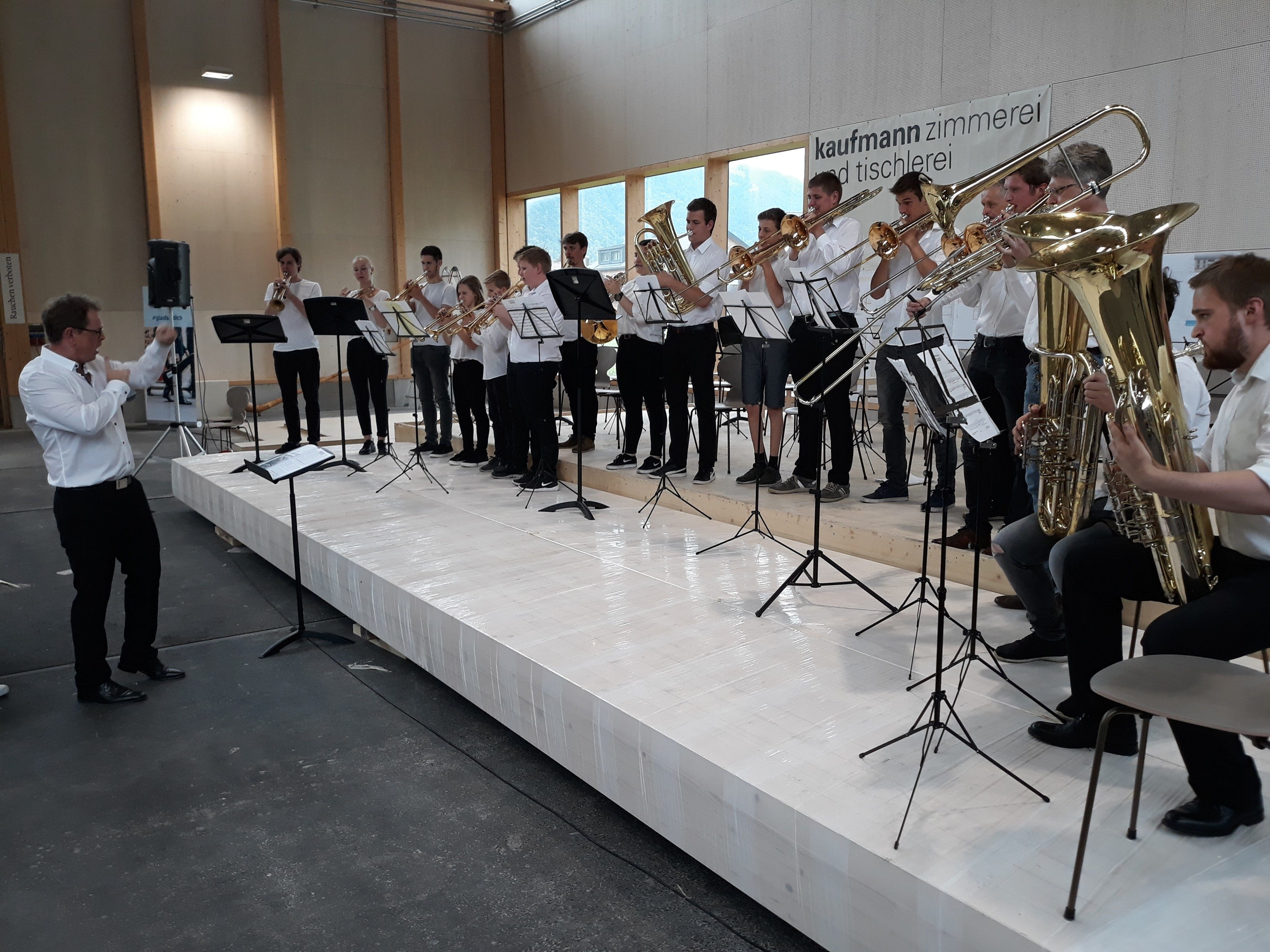 Das Brassensemble unter der Leitung von Wolfgang Bilgeri sorgte für das musikalische Highlight.