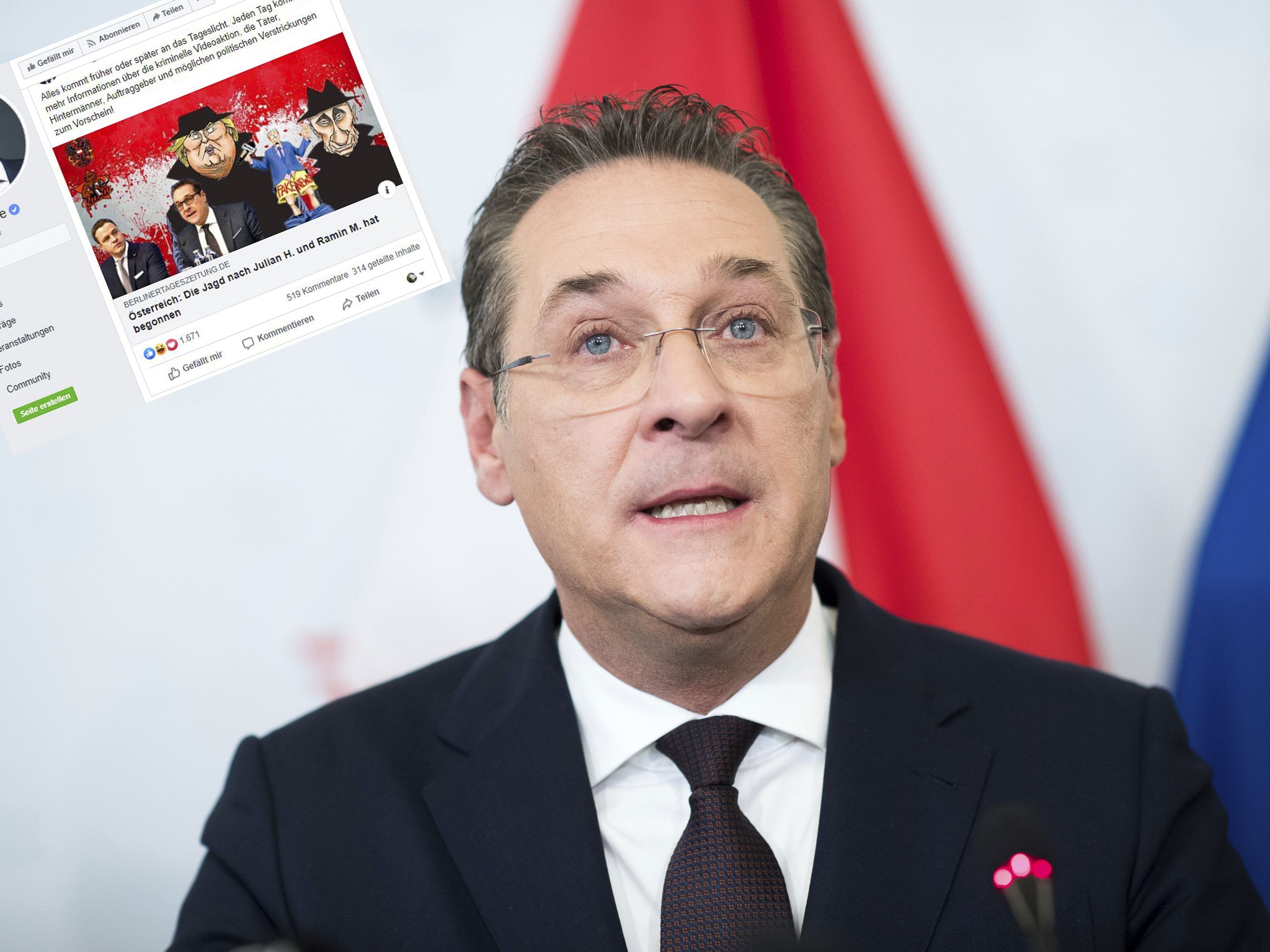 Momentan ist nicht ganz klar, wer die Kontrolle über Straches Facebook-Seite hat. Momentan ist nicht ganz klar, wer die Kontrolle über Straches Facebook-Seite hat.