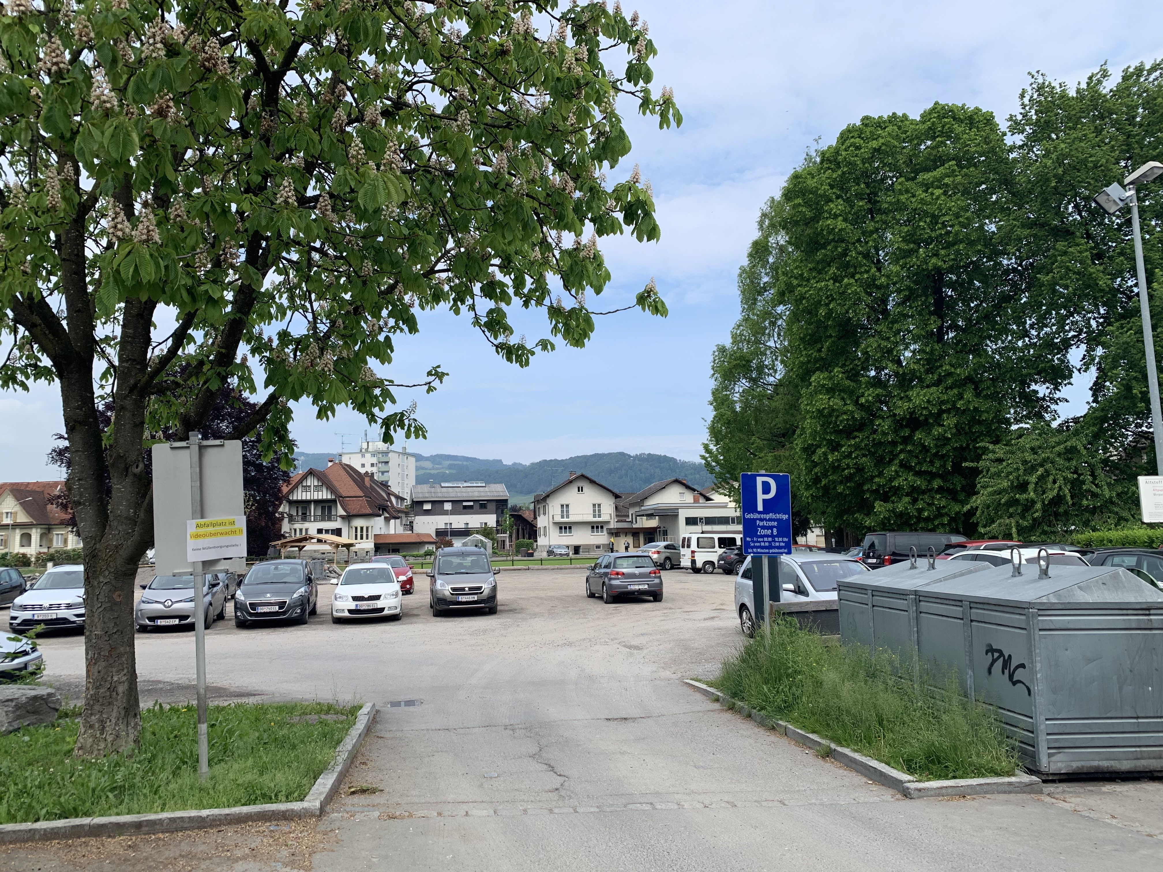 Im Zuge der Neugestaltung ist der Zentrumsparkplatz im Juni zwei Wochen lang gesperrt.