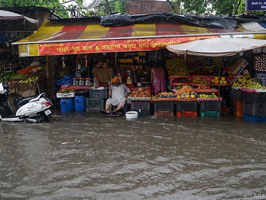 Leben im Überschwemmungsgebiet in Indien Leben im Überschwemmungsgebiet in Indien