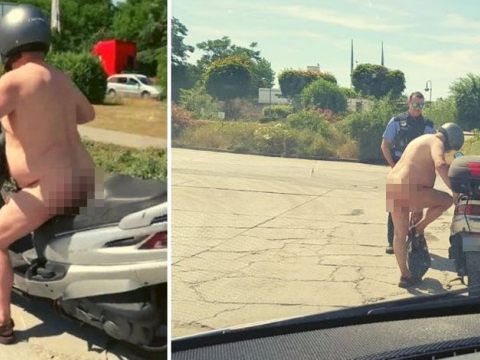 Diesen nackten Raser stoppte die Polizei in Deutschland.