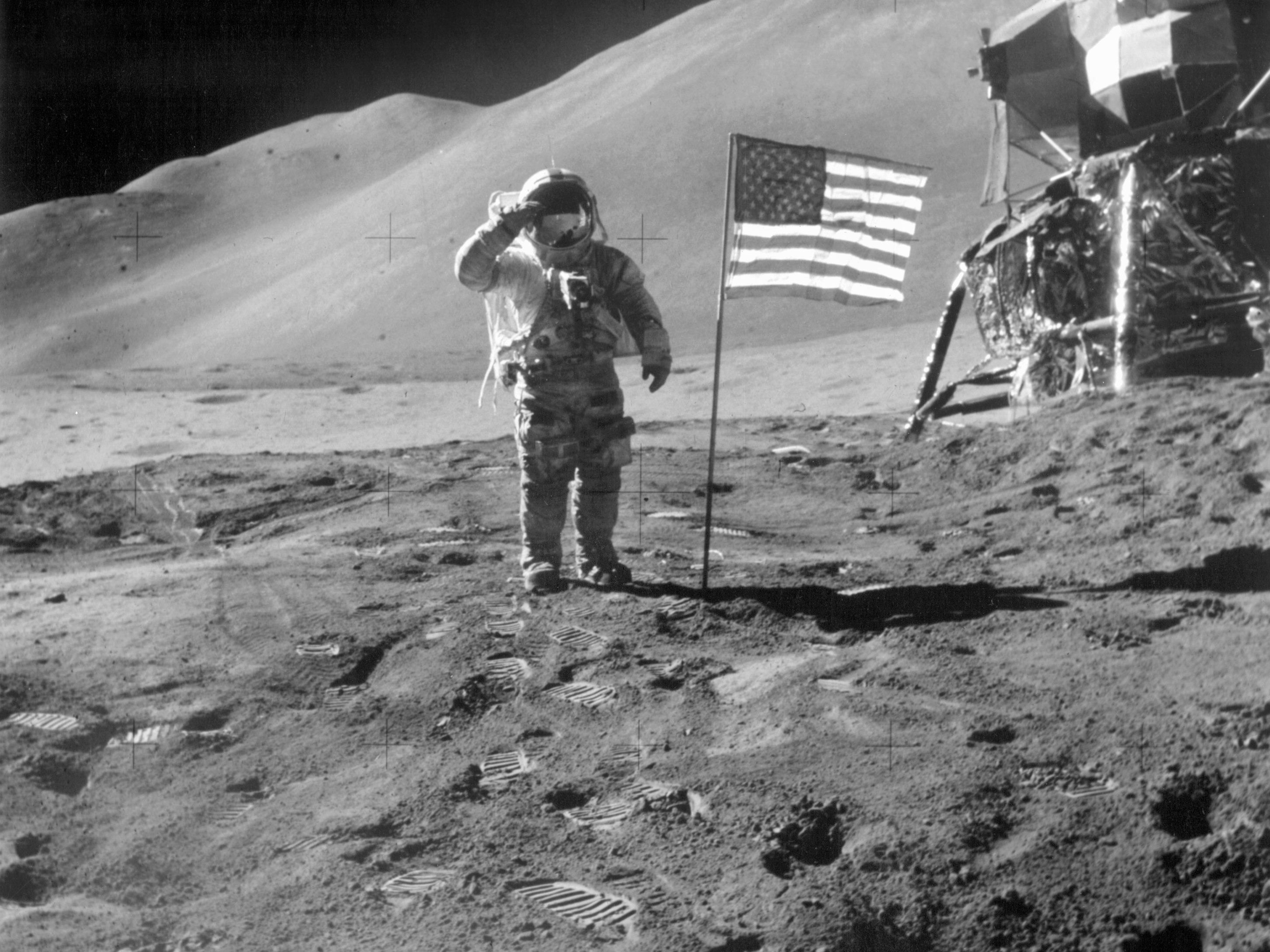 Die Astronauten bewegten sich bei der Mondlandung nicht immer ästhetisch.