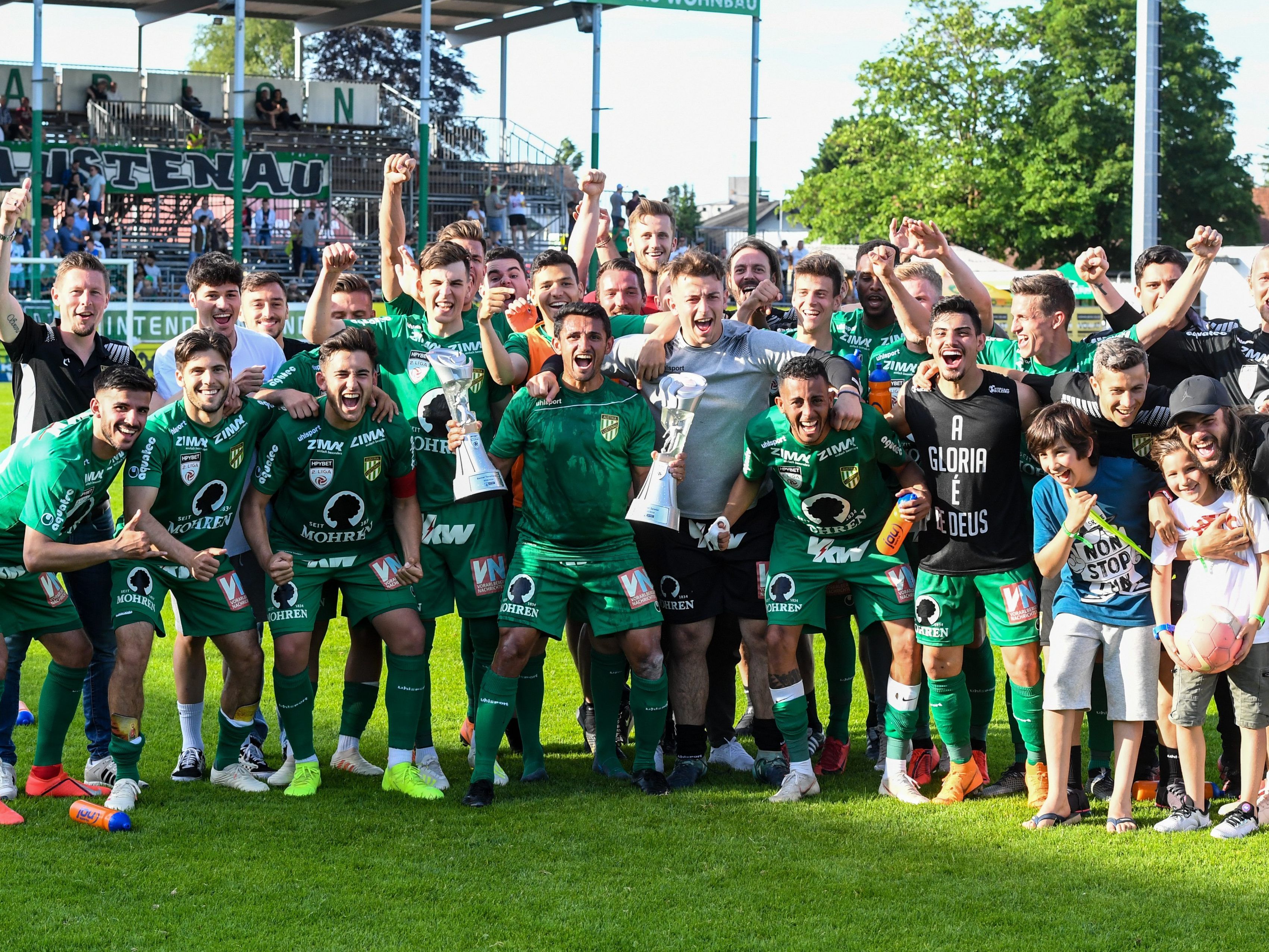 Der Saisonabschluss brachte Grund zum Jubeln für Austria Lustenau und Torjäger Ronivaldo.