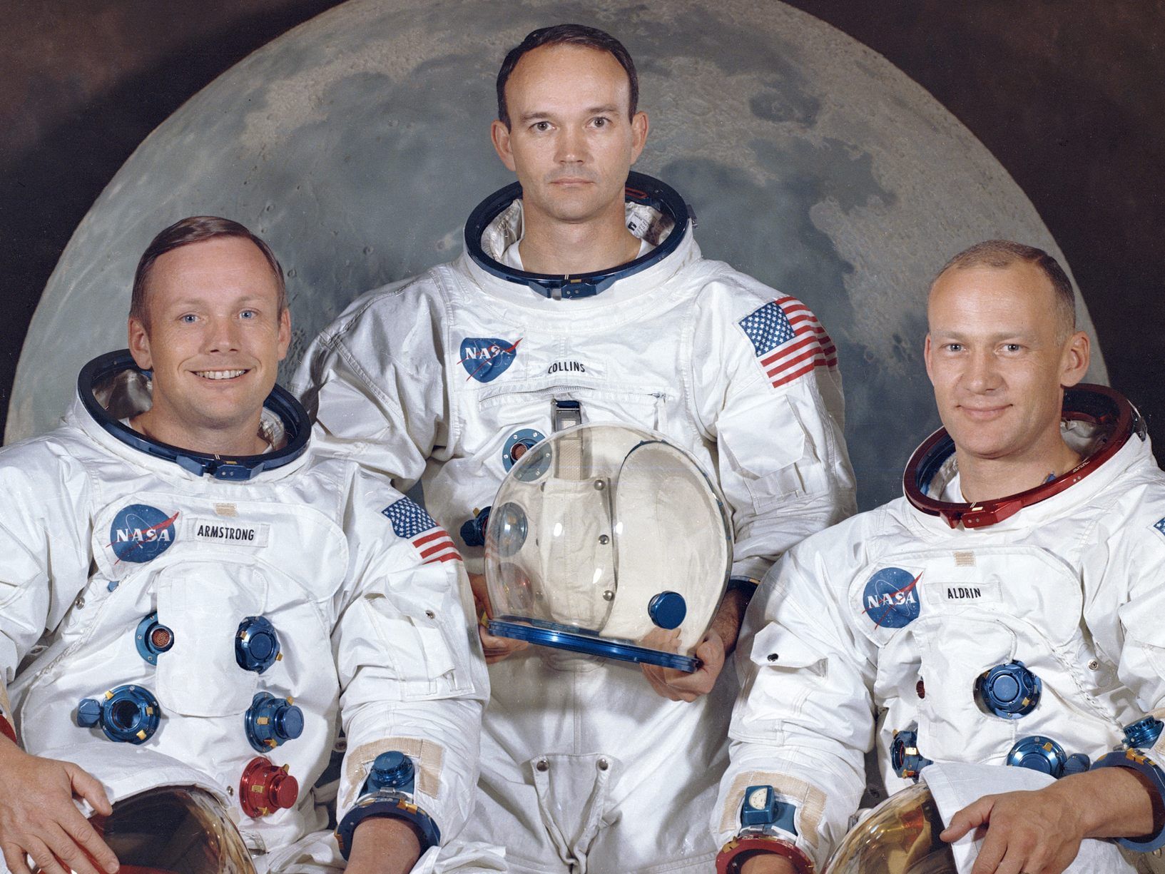 Neil Armstrong, Michael Collins und Buzz Aldrin - Besatzung der Apollo-11-Mission. Neil Armstrong, Michael Collins und Buzz Aldrin - Besatzung der Apollo-11-Mission.