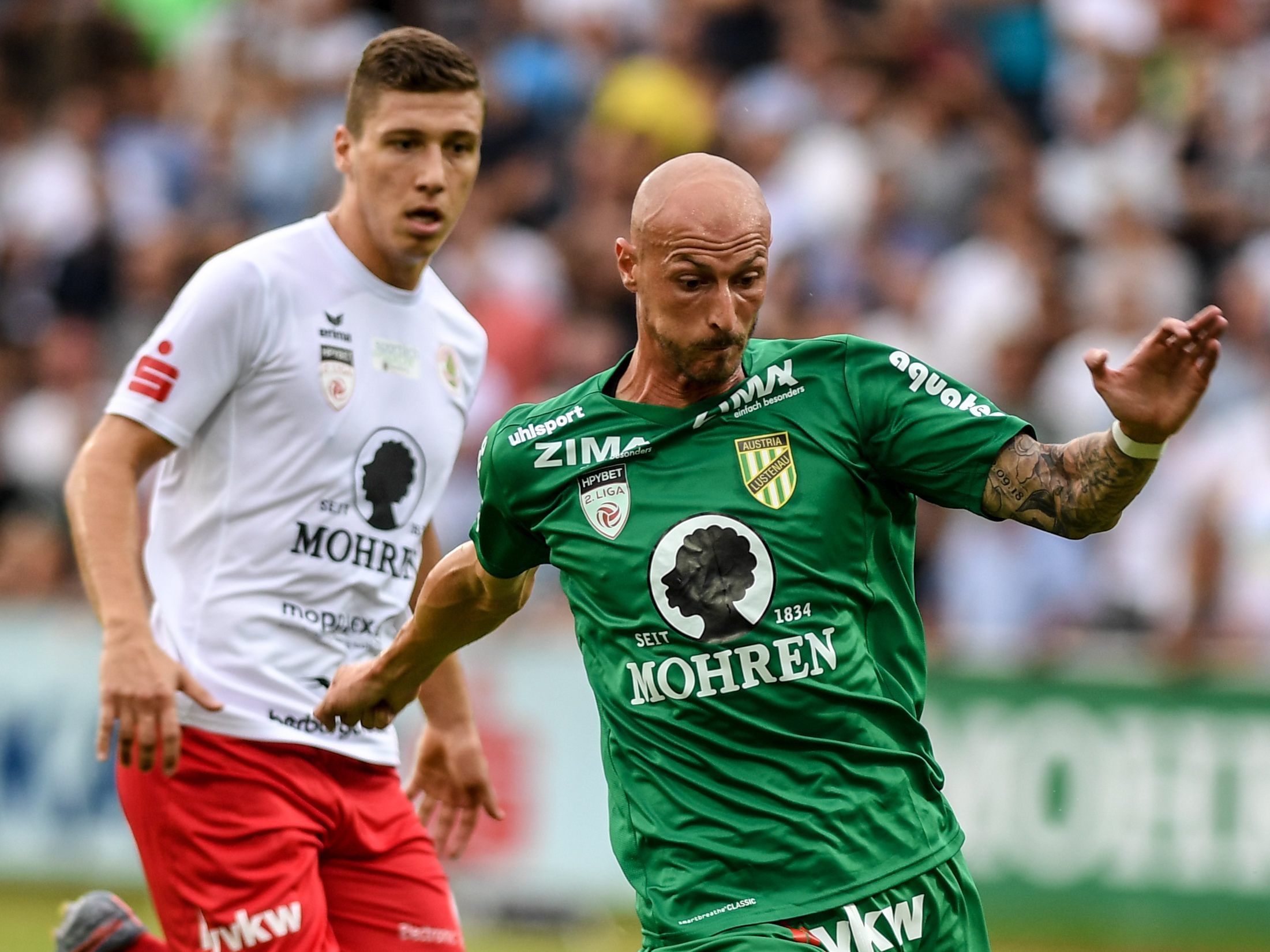 Das Derby zwischen dem FC Dornbirn und Austria Lustenau konnten die Spieler aus der Stickerstadt für sich entscheiden.