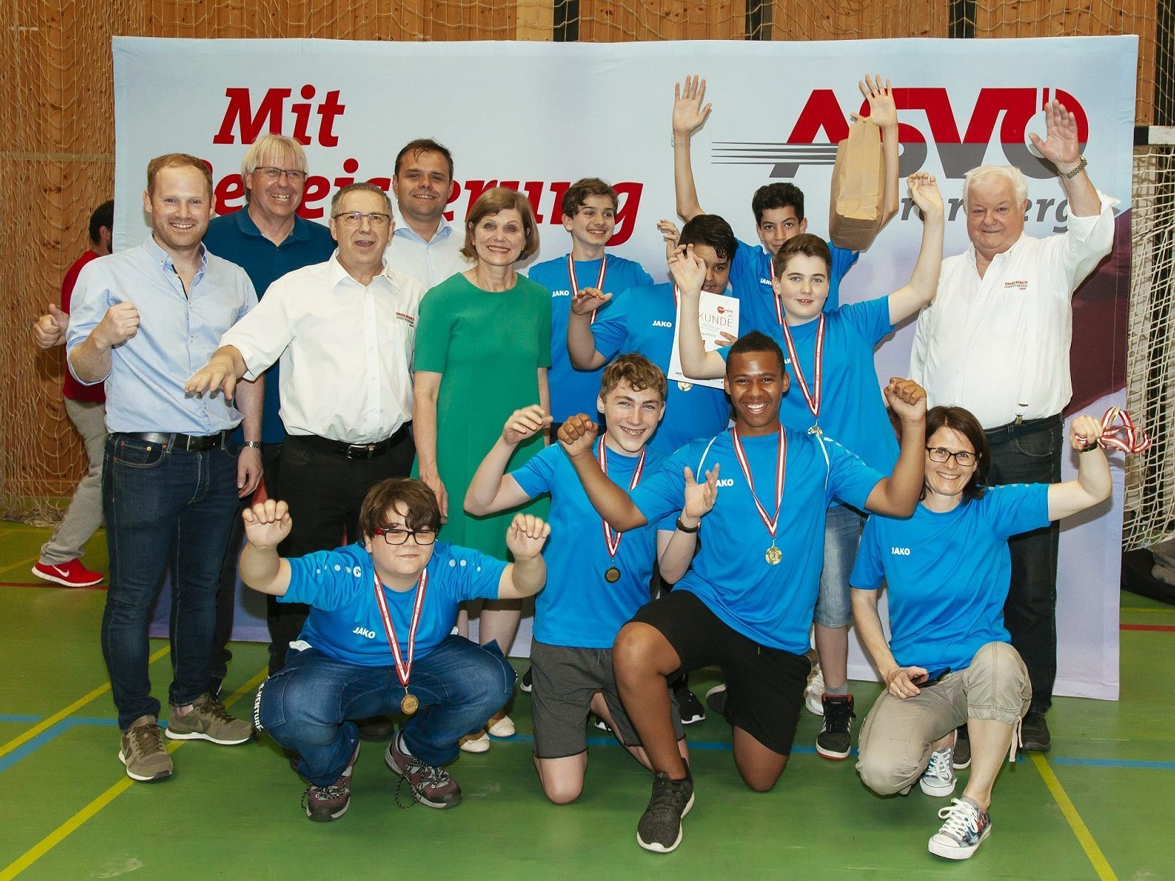 Die siegreichen Burschen von der MS Feldkirch-Oberau.