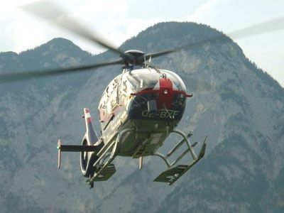 Der Polizeihubschrauber "Libelle" stieg zum Unfallort auf.