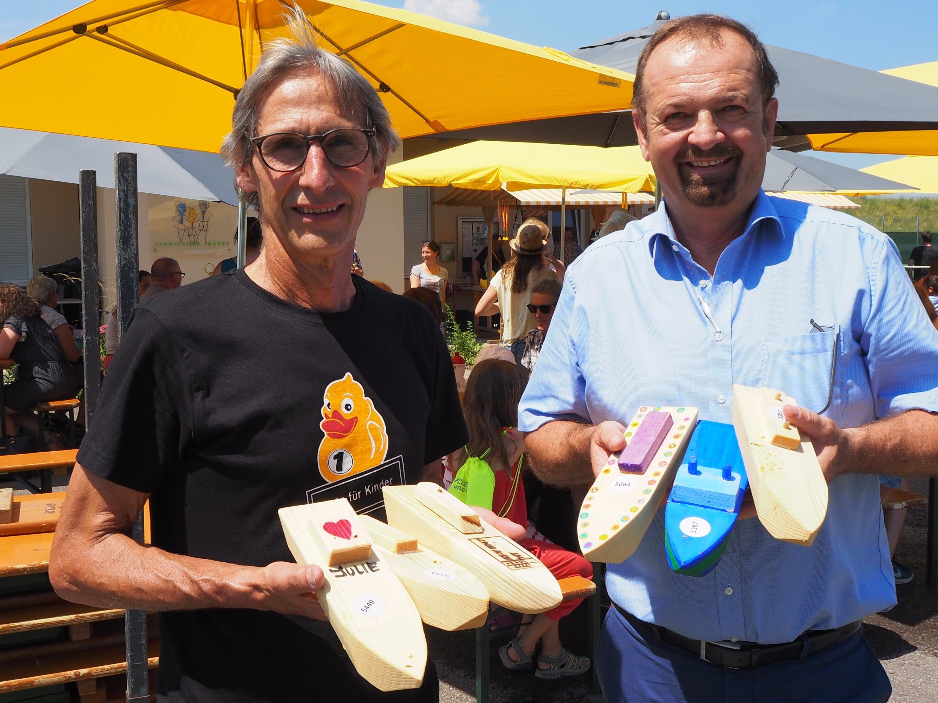 Organisator Norbert Kilga mit Bürgermeister Rainer Siegele