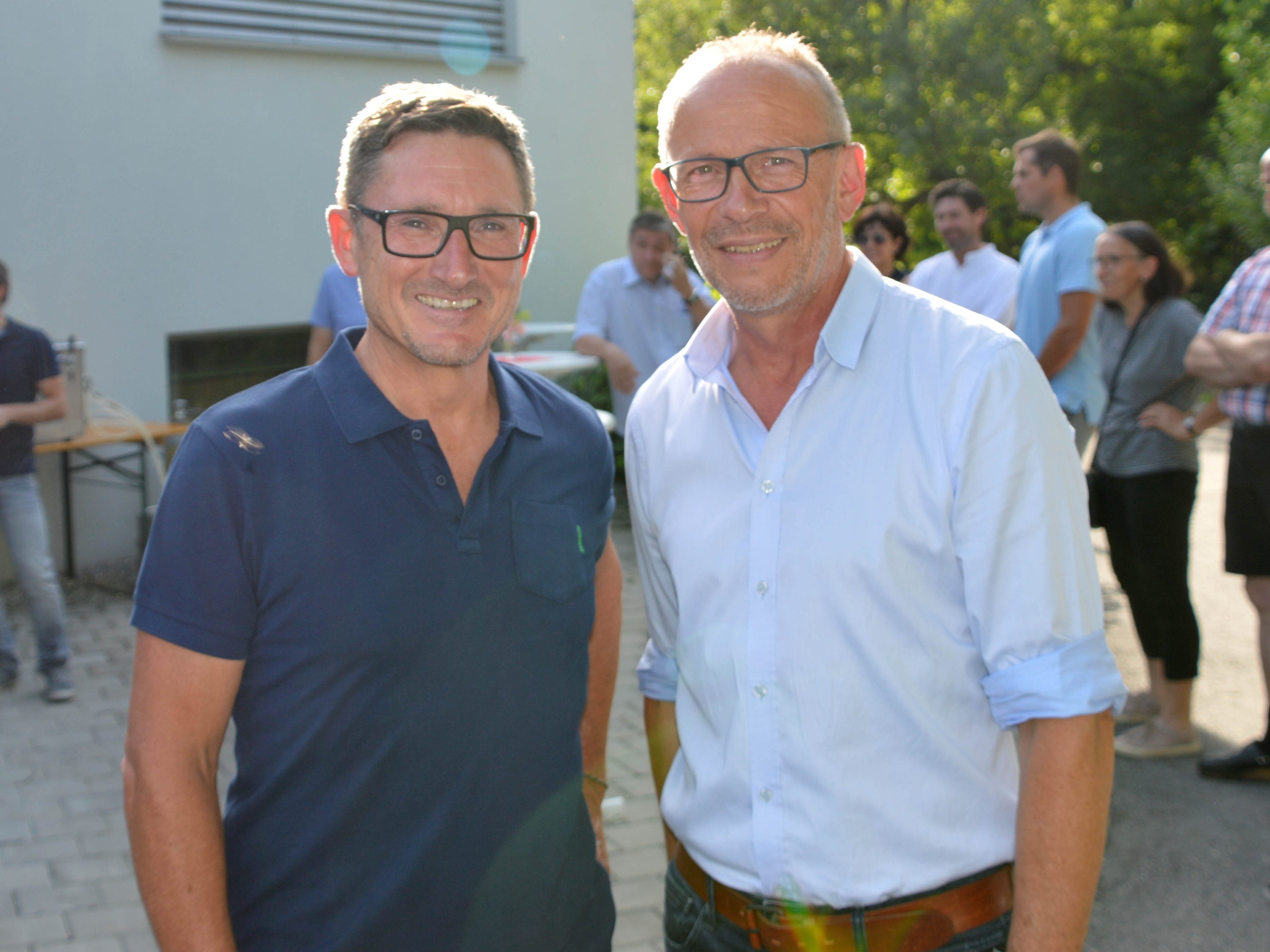 Hausherr Gerhard Müller mit Vizebürgermeister Franz Kopf