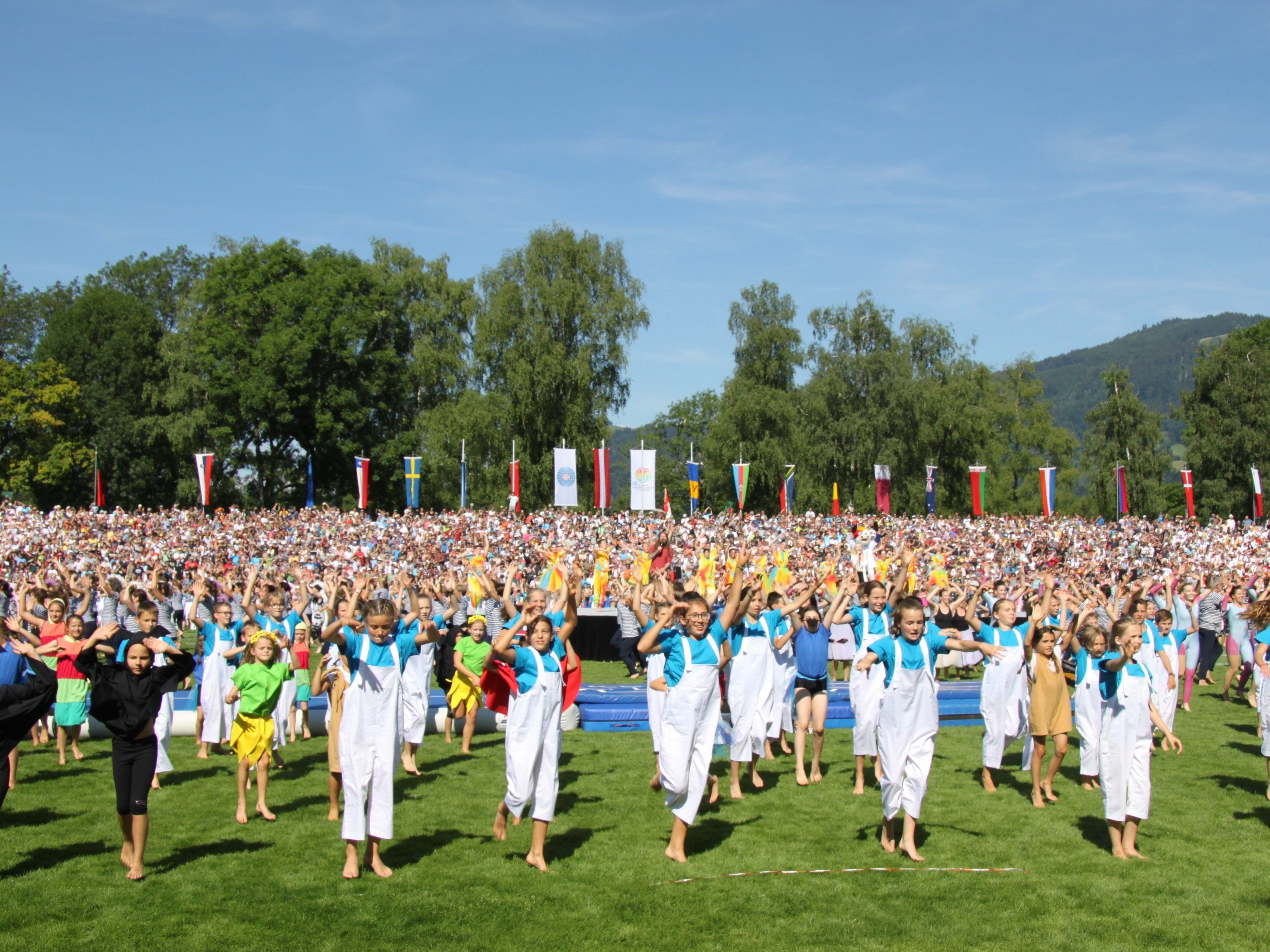 Die Eröffnung der Gymnaestrada fand am Mittwoch statt.