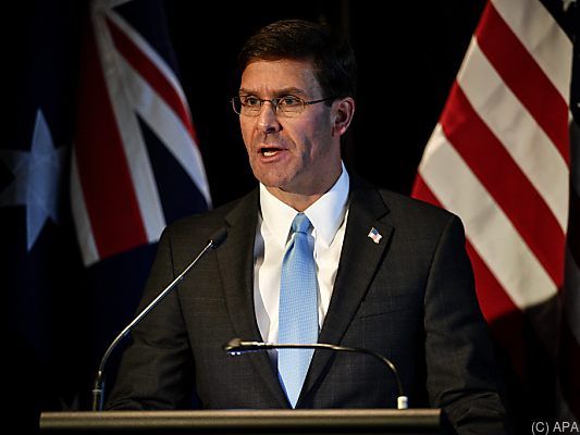 US-Verteidigungsminister Mark Esper sprach deutliche Warnungen aus