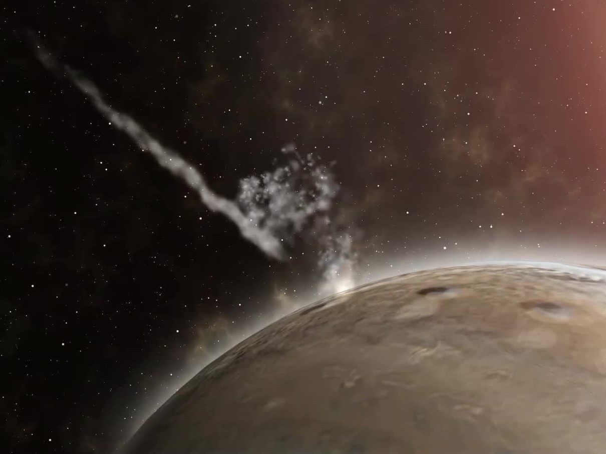Auf dem Jupiter wurde ein Asteroiden-Einschlag festgehalten. Auf dem Jupiter wurde ein Asteroiden-Einschlag festgehalten.