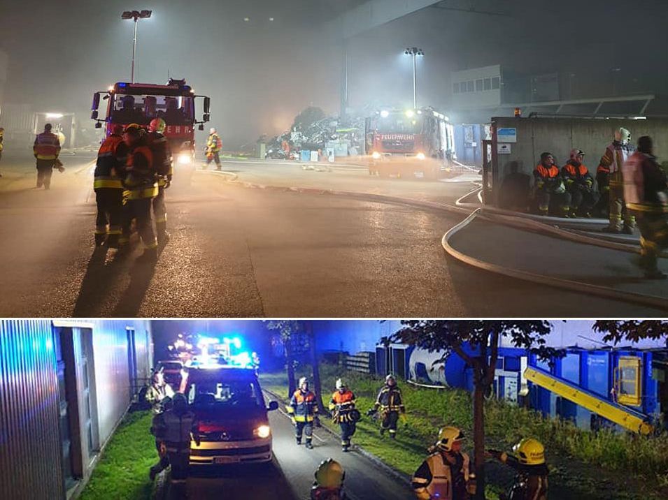 Die Feuerwehren wurden kurz nach 3 Uhr morgens zu dem Brand in Feldkirch alarmiert.