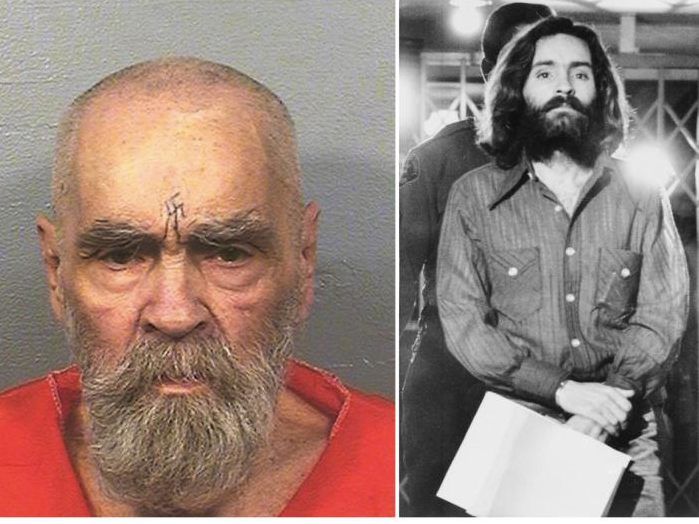 Hippie-Sektenführer Charles Manson 2017 vs. Charles Manson 1969 Hippie-Sektenführer Charles Manson 2017 vs. Charles Manson 1969