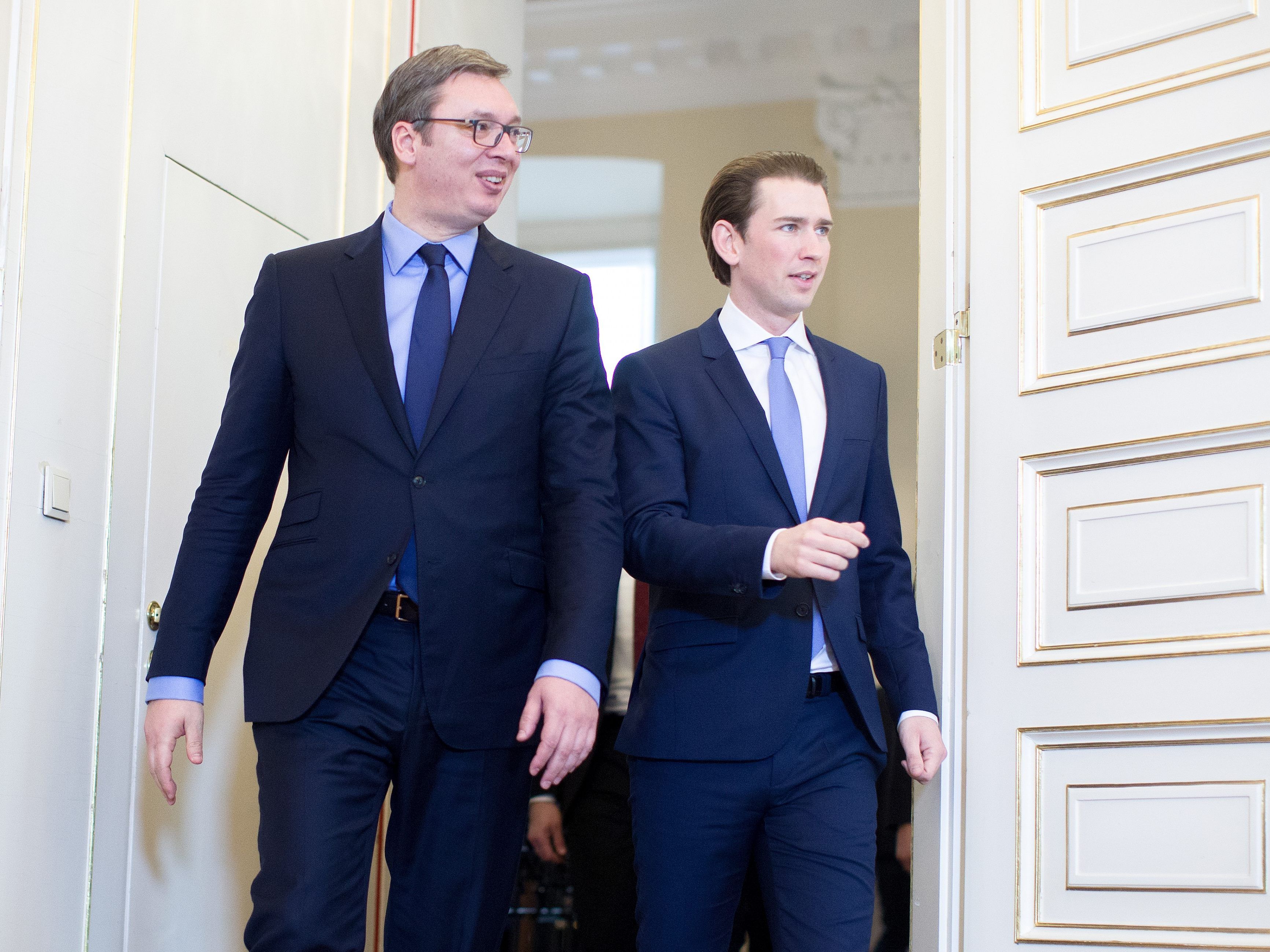 Vucic unterstützt Kurz in einer Videobotschaft. Vucic unterstützt Kurz in einer Videobotschaft.