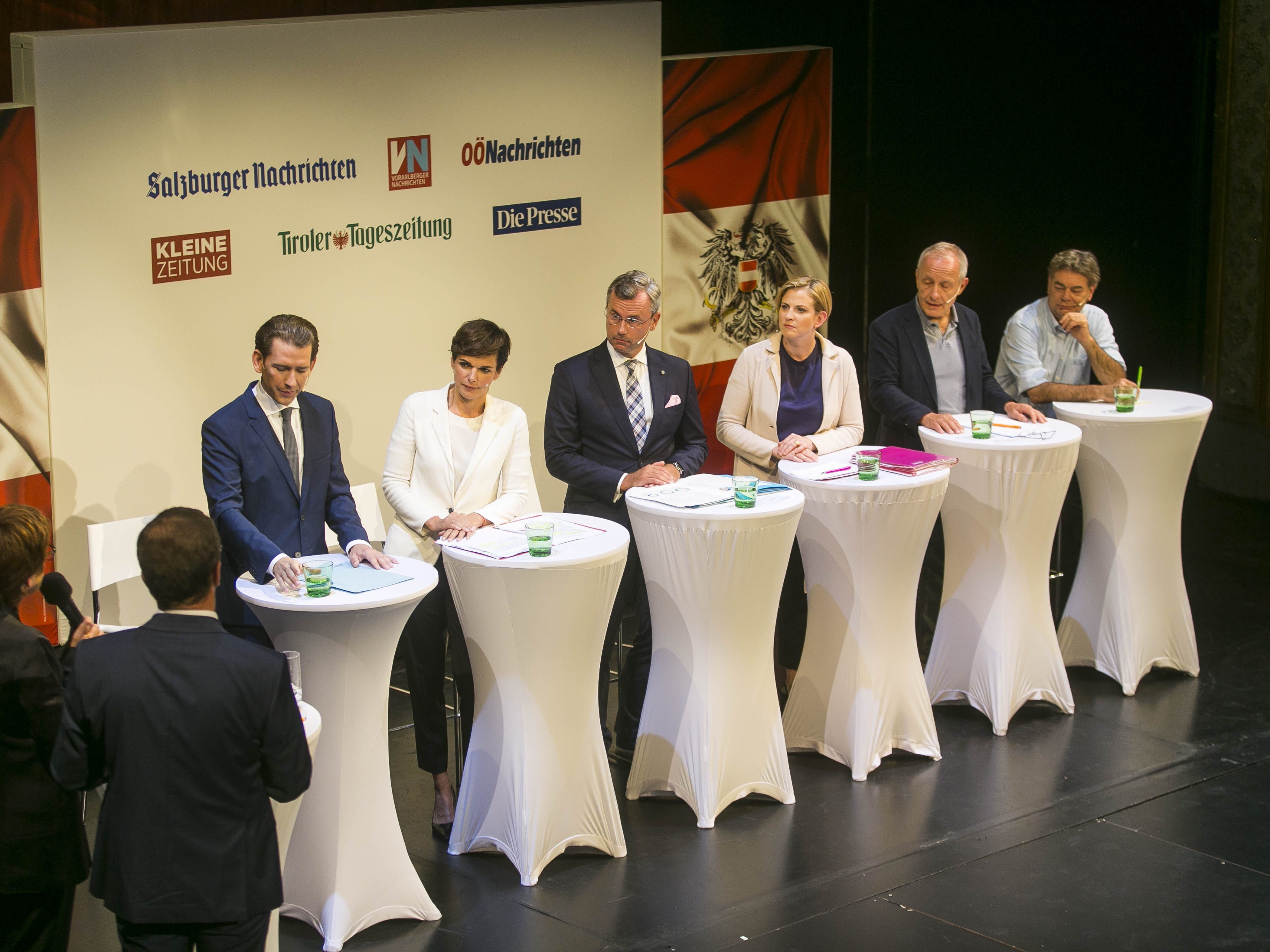 Live-Diskussion der Nationalratswahl-Spitzenkandidaten in Salzburg.