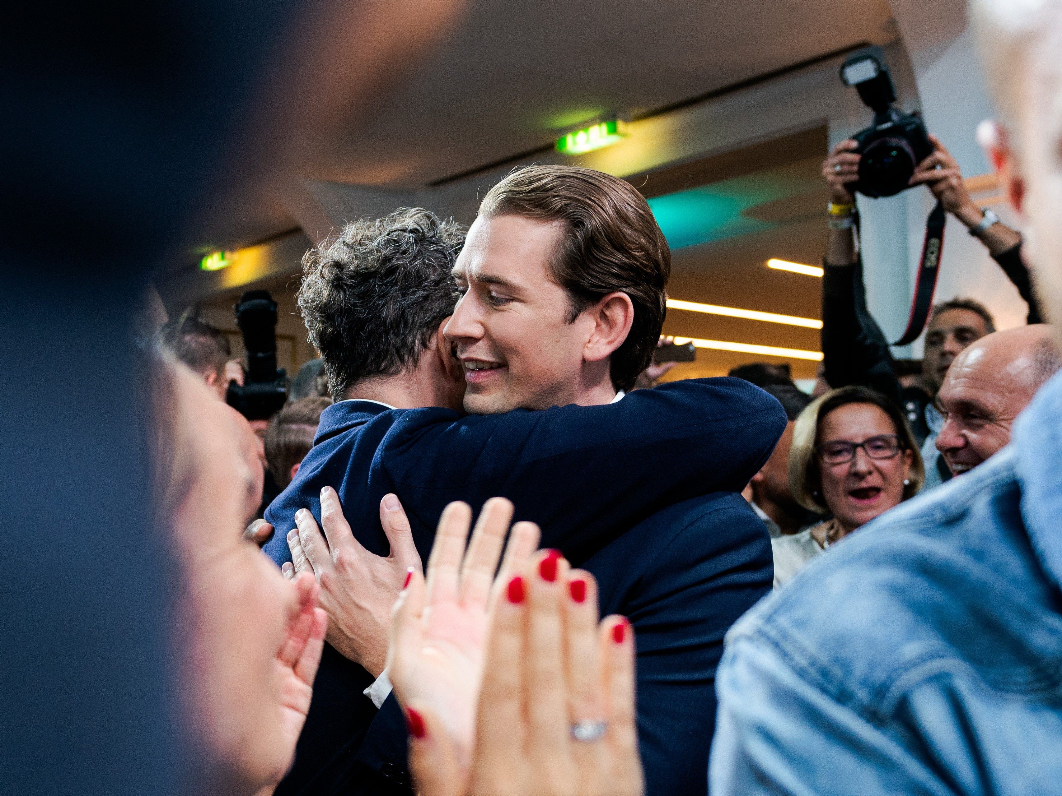 Sebastian Kurz feierte seinen Wahlerfolg.