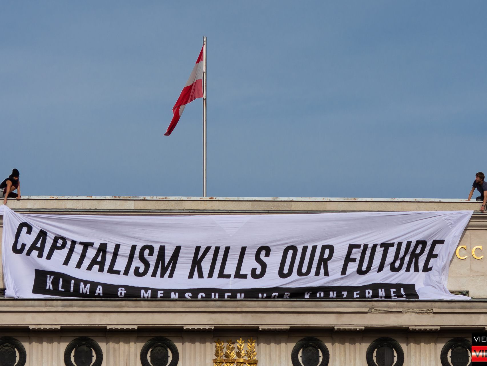 Aktivisten am Burgtor - Wien - 27.09.2019