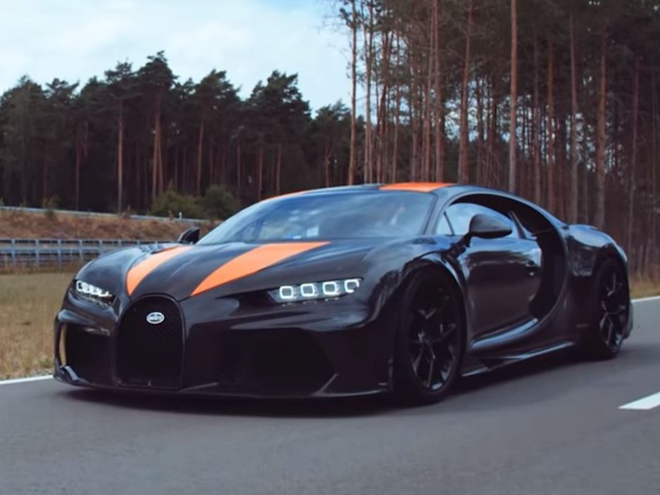 Der Bugatti Chrion, der die Rekordfahrt absolvierte.