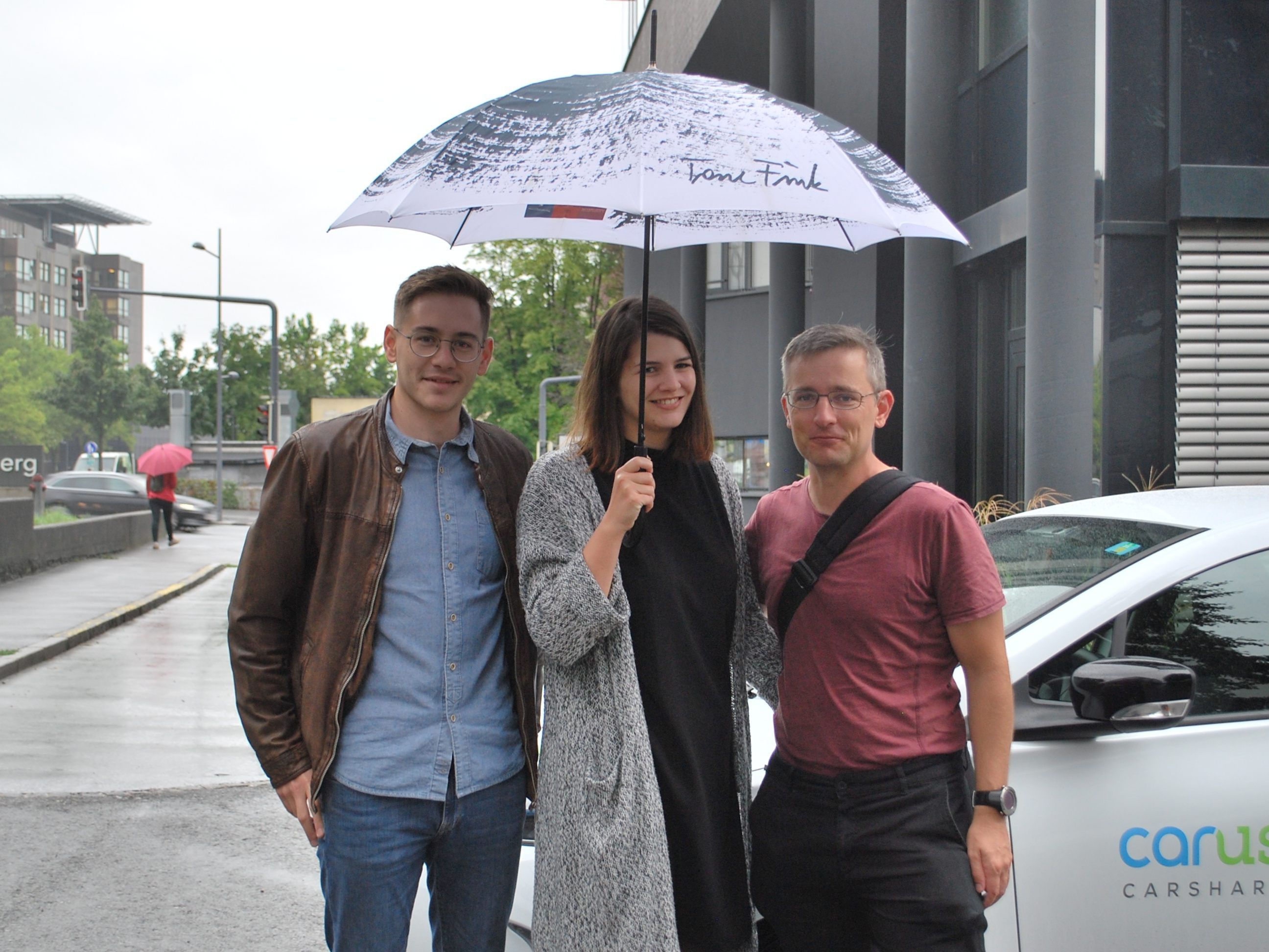 Das Team von CARUSO Carsharing: Niko Fischer, Natascha Huber, Christian Sutterlüty (vl)