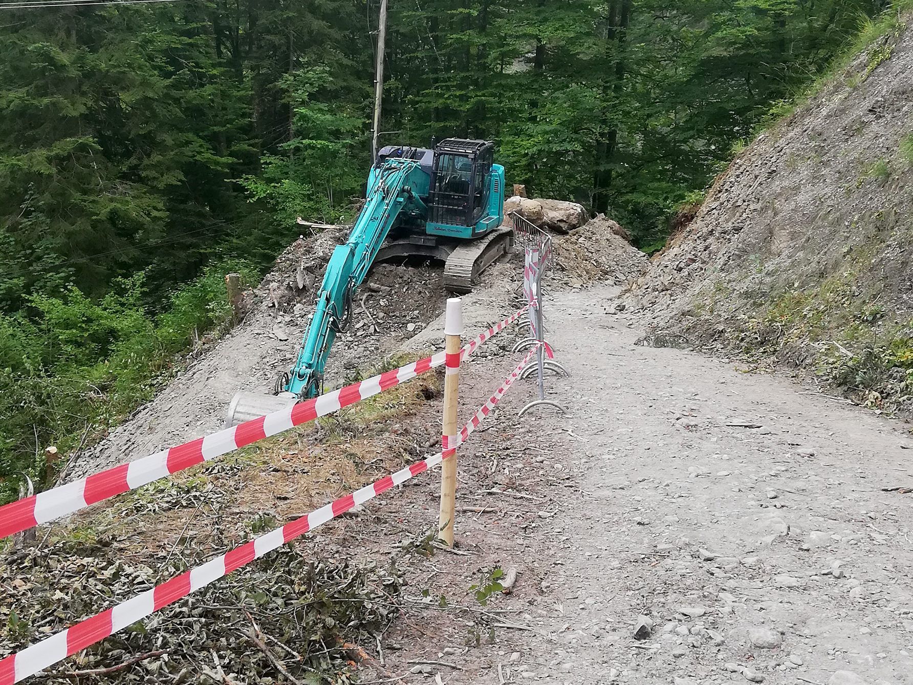 Sicherungsarbeiten in der Dornbirner Rappenlochschlucht.