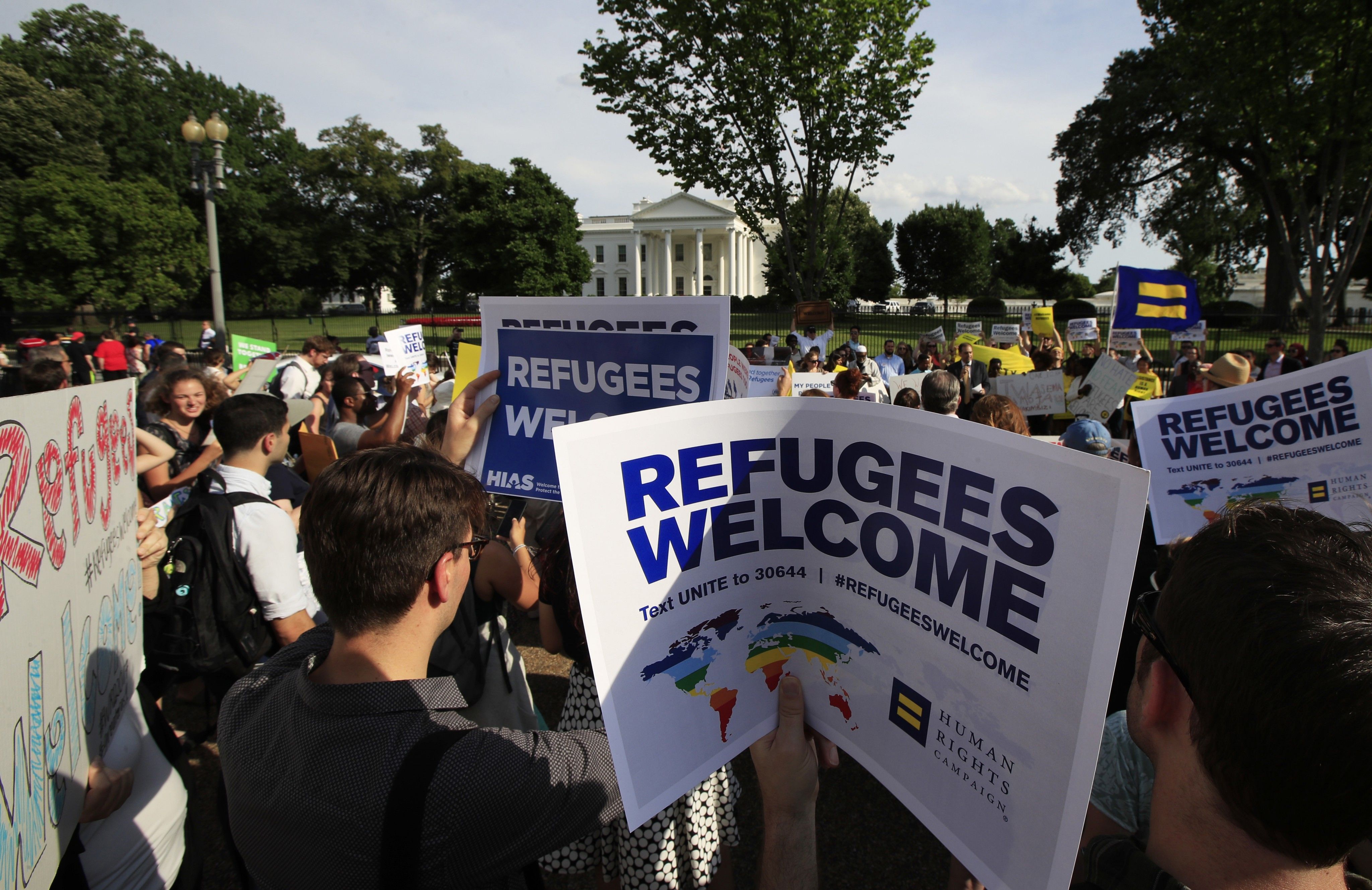 Trump will weniger Flüchtlinge aufnehmen. Trump will weniger Flüchtlinge aufnehmen.