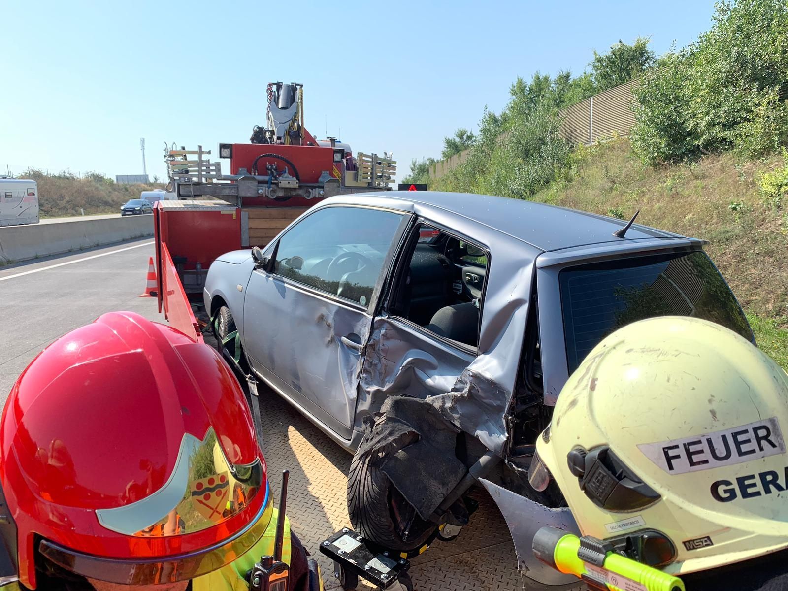 Die Feuerwehr stand mit 18 Mann im Einsatz.