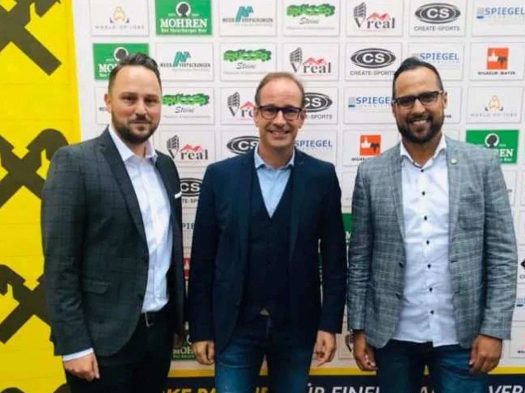 HSC Obmann Mike Töchterle, Bürgermeister Dieter Egger und HSC Vize Obmann Alexander Perera HSC Obmann Mike Töchterle, Bürgermeister Dieter Egger und HSC Vize Obmann Alexander Perera