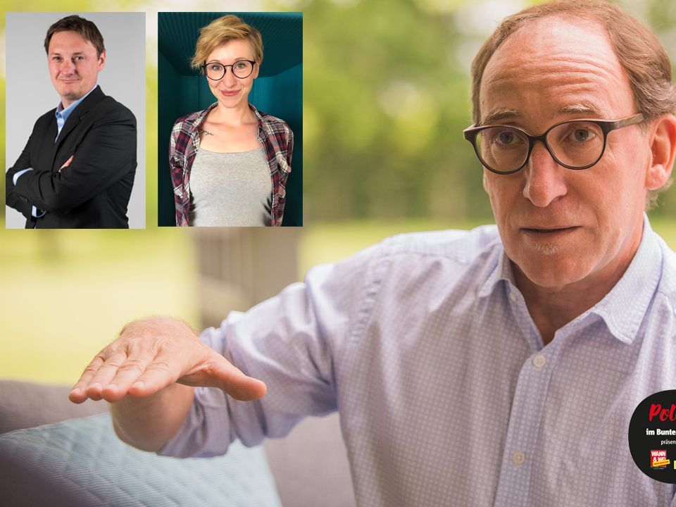 Johannes Rauch bei Anja Förtsch und Marc Springer im Livetalk. Johannes Rauch bei Anja Förtsch und Marc Springer im Livetalk.