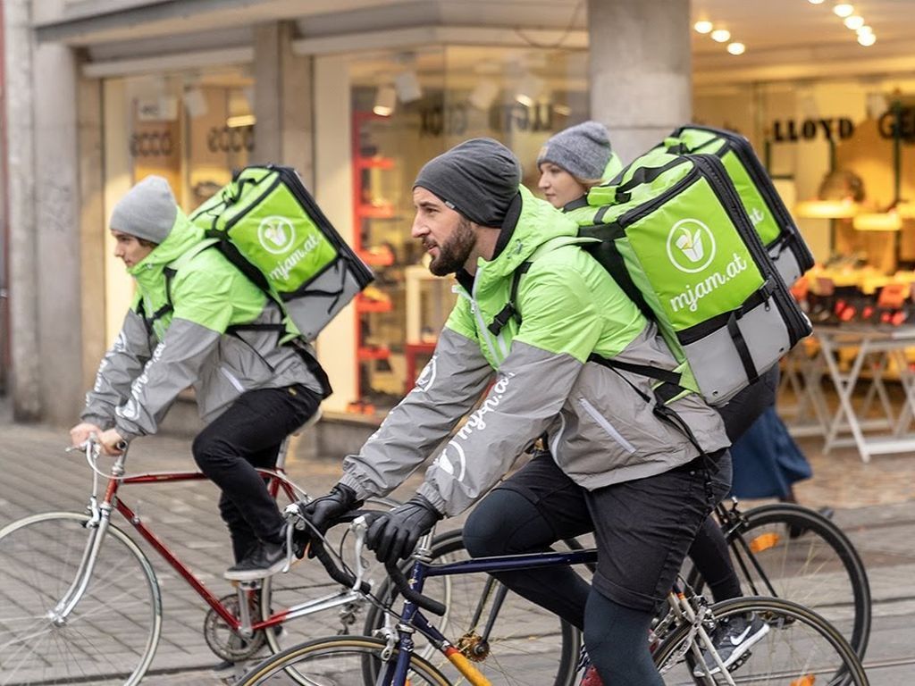 Bei Mjam sind etwa nur 10 Prozent der 1.200 Fahrer fix angestellt.