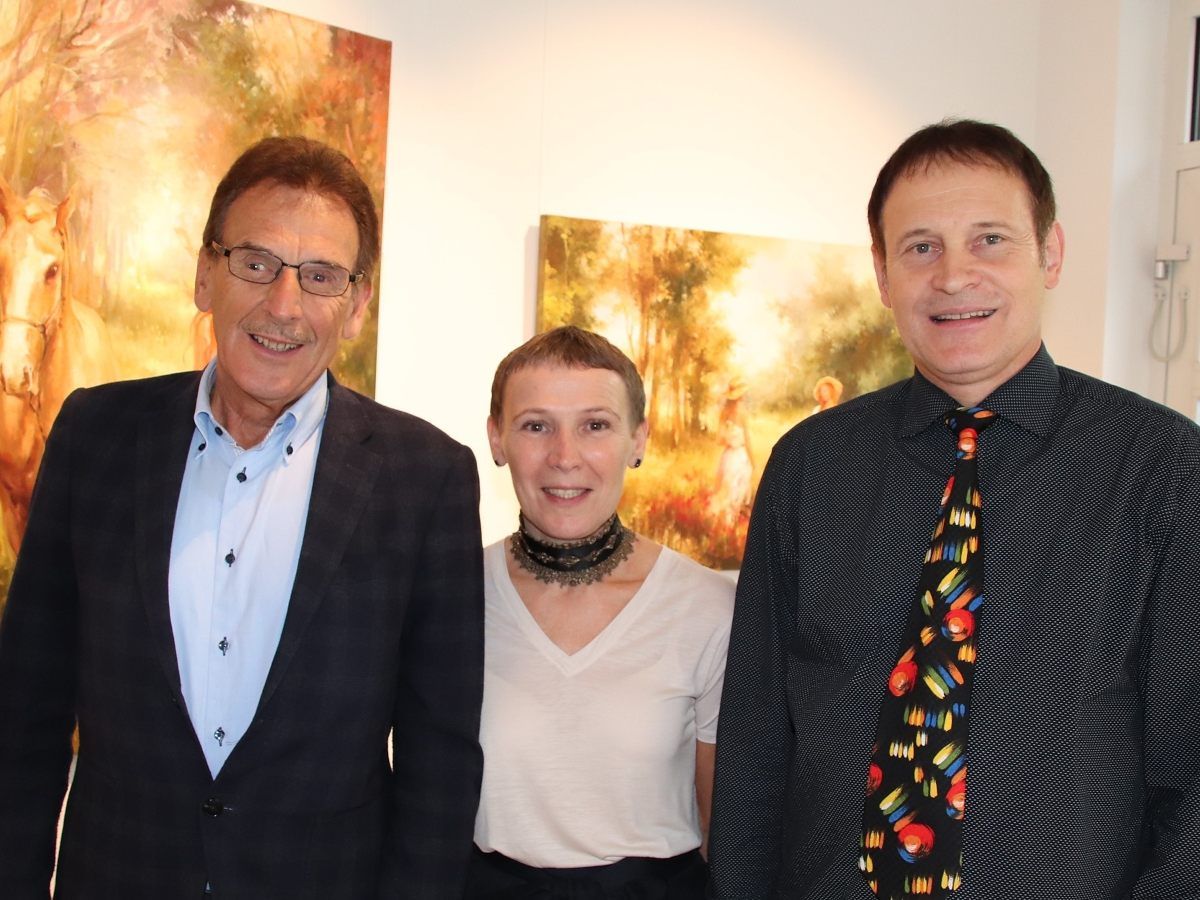 Gerhard Lutz mit Carmen und Werner Böhler. Gerhard Lutz mit Carmen und Werner Böhler.