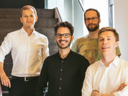 Martin Lenz (GF), Matthias Hutterer (Head of Innovation & Development), Klaus Purer (Head of Technology Operations), Klaus Furtmüller (Founder)