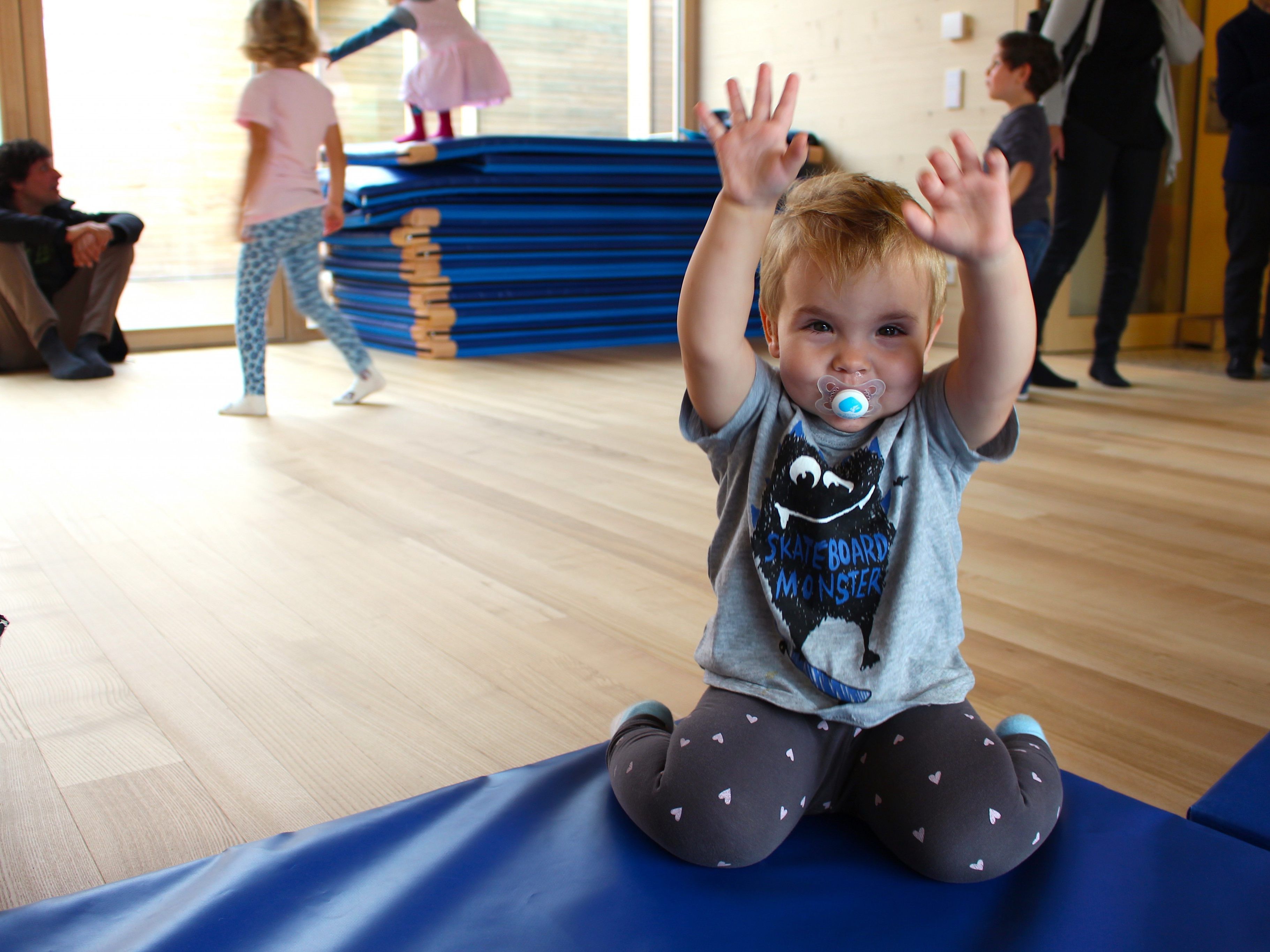 War begeistert vom neuen Kindergarten: die kleine Haily. War begeistert vom neuen Kindergarten: die kleine Haily.