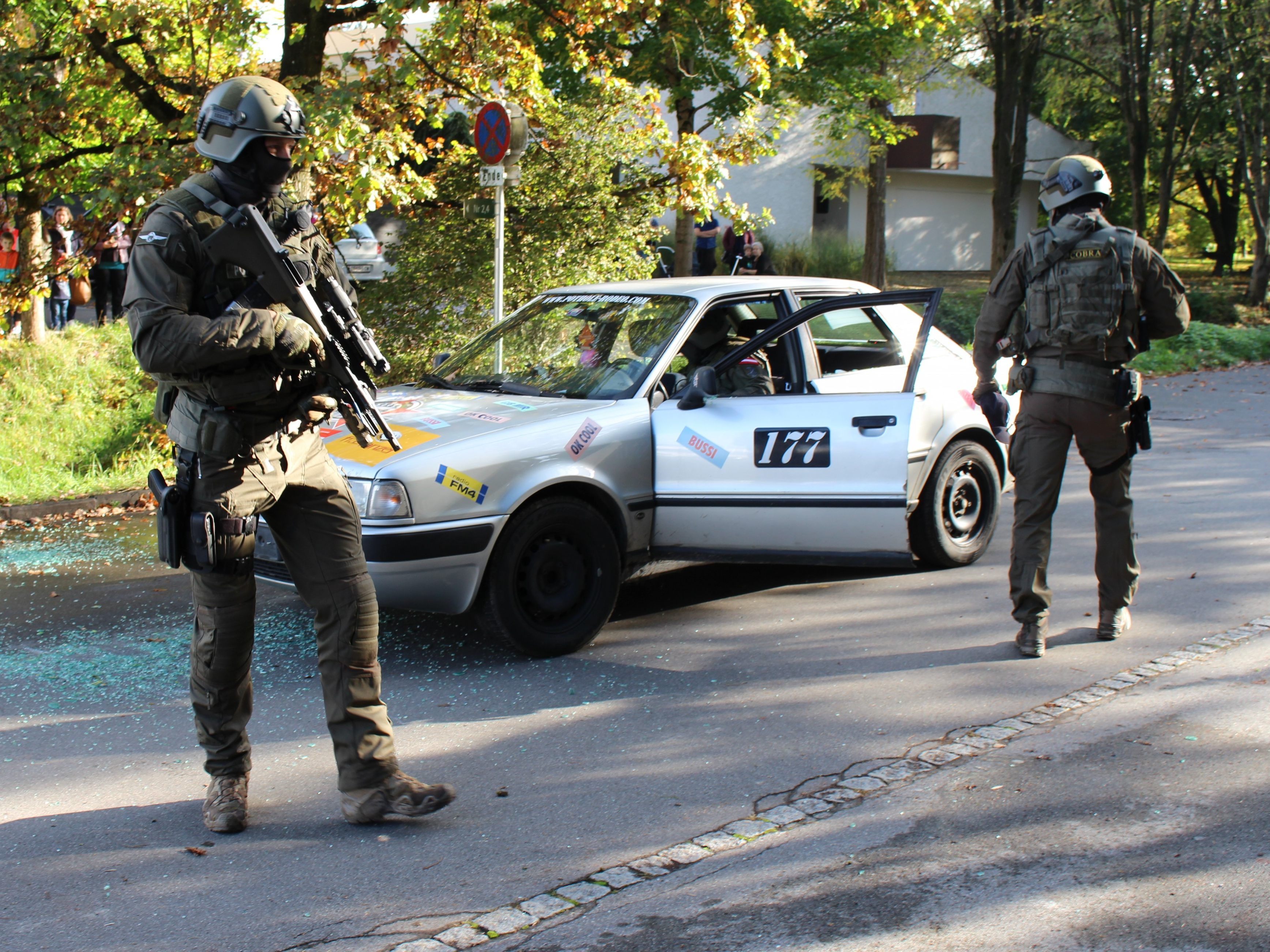 Das Einsatzkommando Vorarlberg machte bei der Abschlussübung mit.