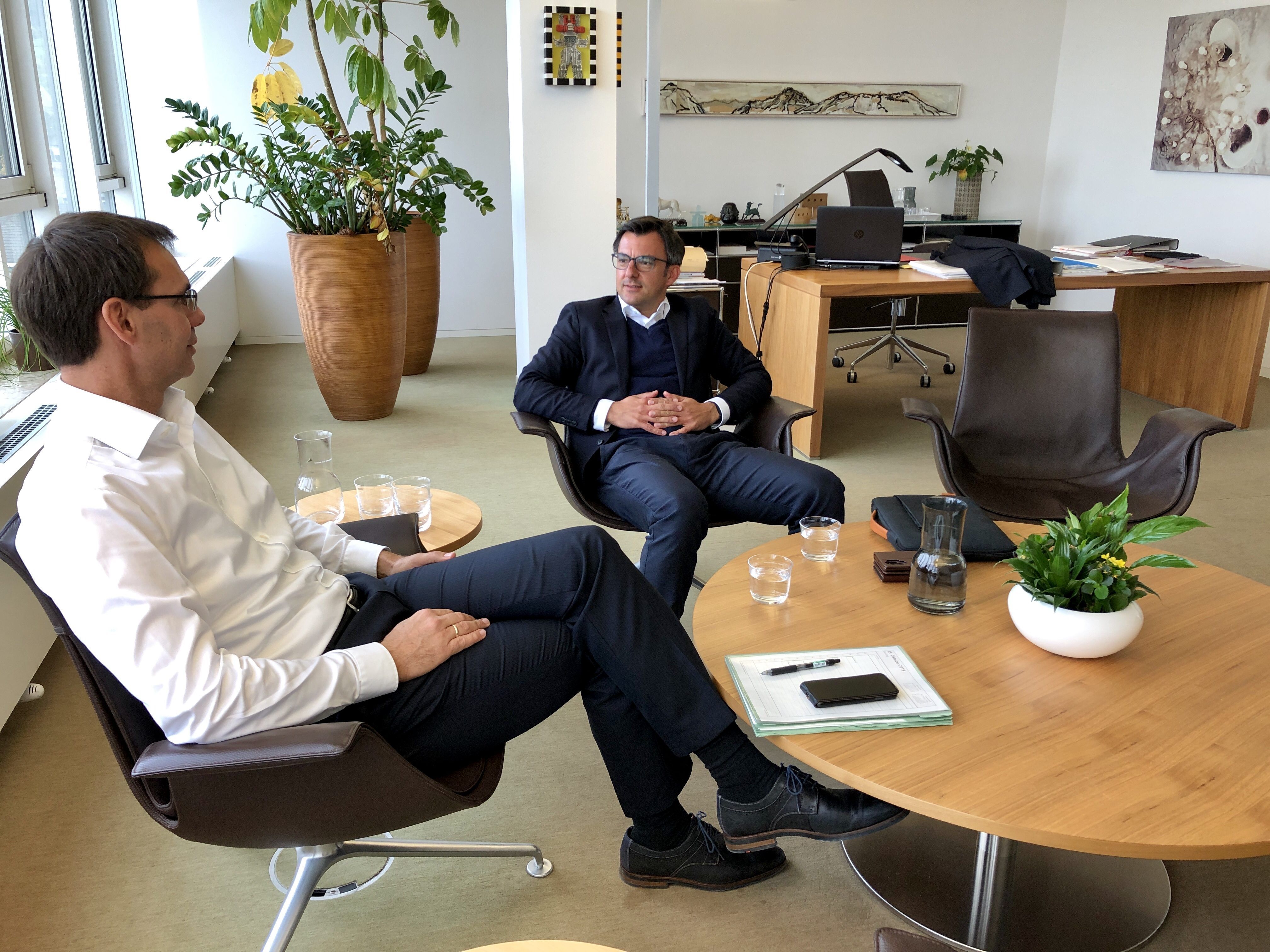 Martin Staudinger bei LH Markus Wallner. Martin Staudinger bei LH Markus Wallner.