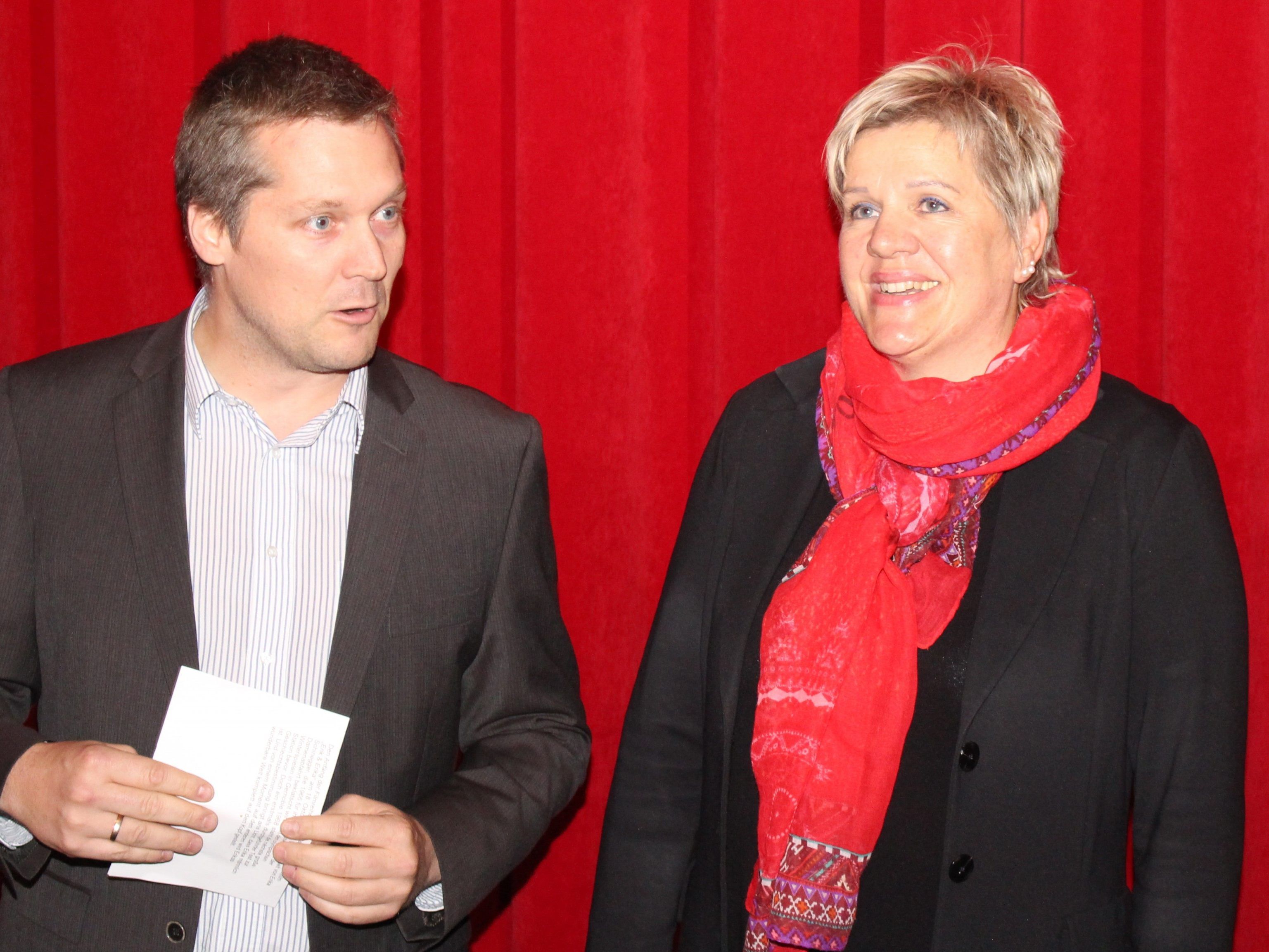 Johannes Decker und Michaela Gort bei der Premiere von „Kino vor Ort“ im Museumskino der Vorarlberger Museumswelt