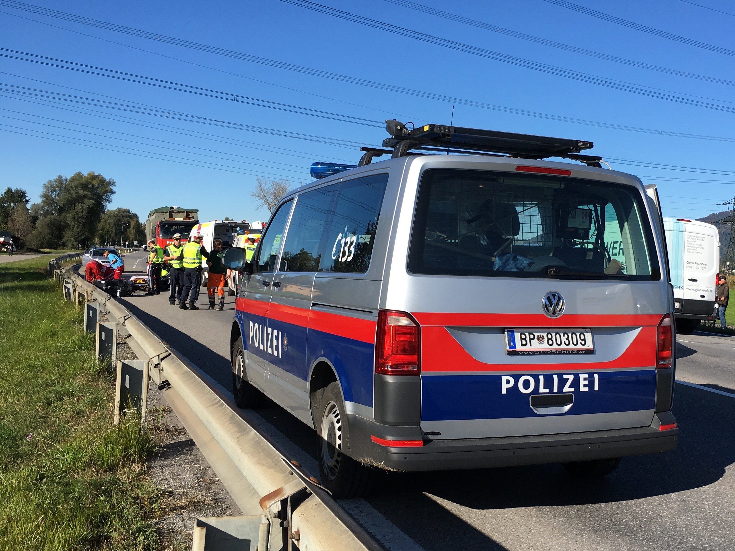 Unfall mit Fahrerflucht in Dornbirn.