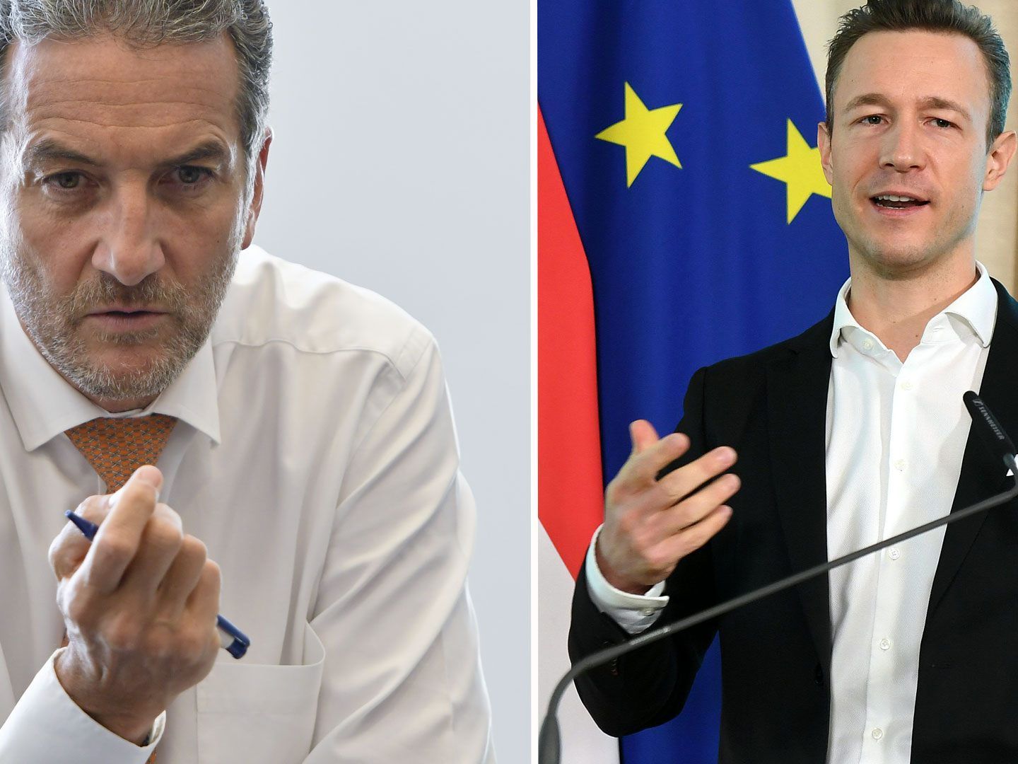 Casino-Chef Neumann (links) und Gernot Blümel (ÖVP).