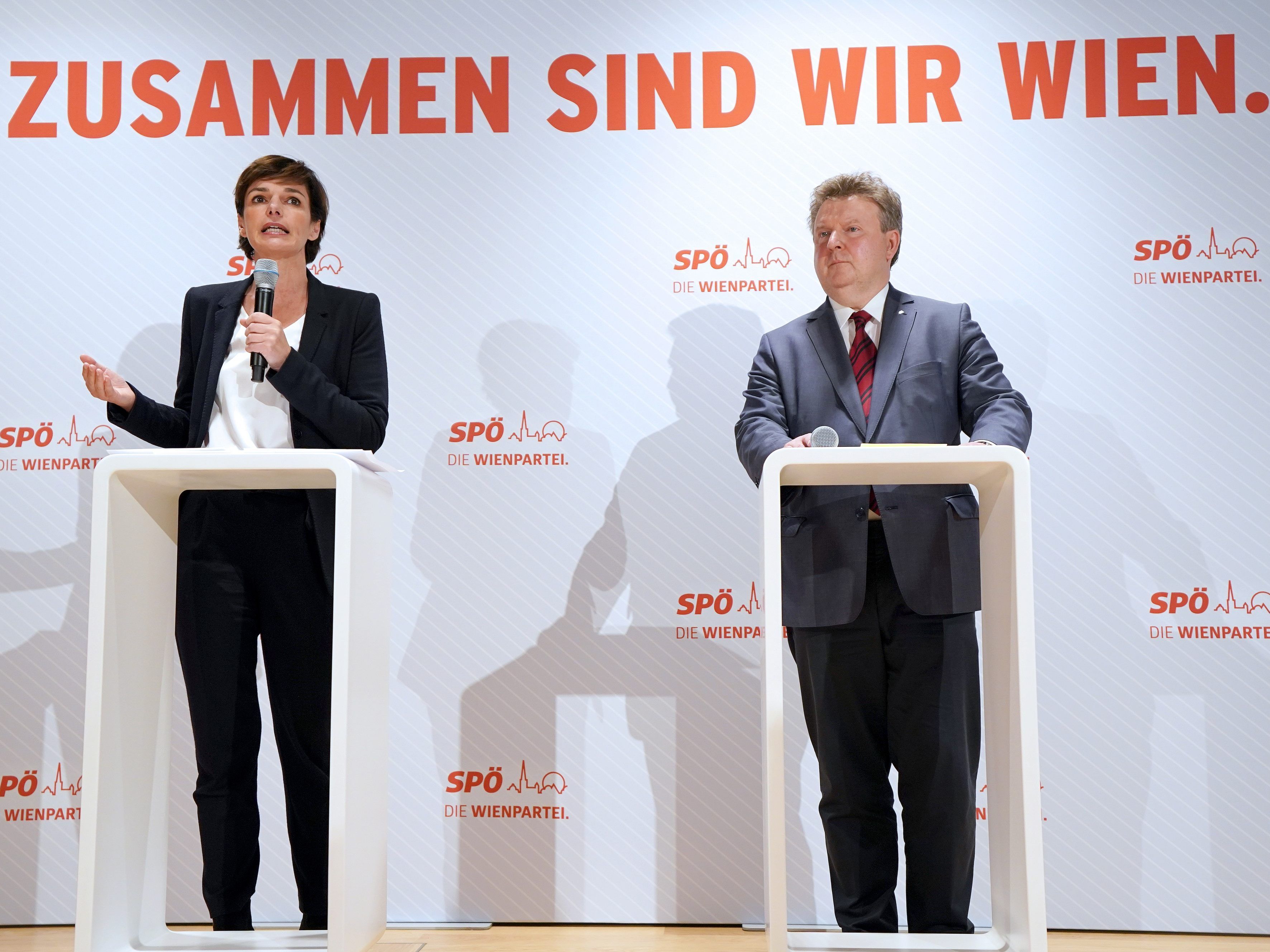 Rendi-Wagner und Ludwig traten gemeinsam auf. Rendi-Wagner und Ludwig traten gemeinsam auf.
