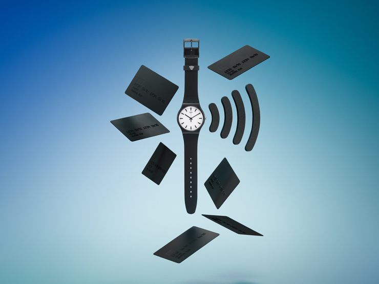 Zahlungsmittel am Handgelenk: Die neue SwatchPAY!-Uhr. Zahlungsmittel am Handgelenk: Die neue SwatchPAY!-Uhr.