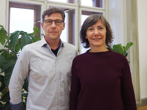 Christian Tesar mit Birgit Hebein.