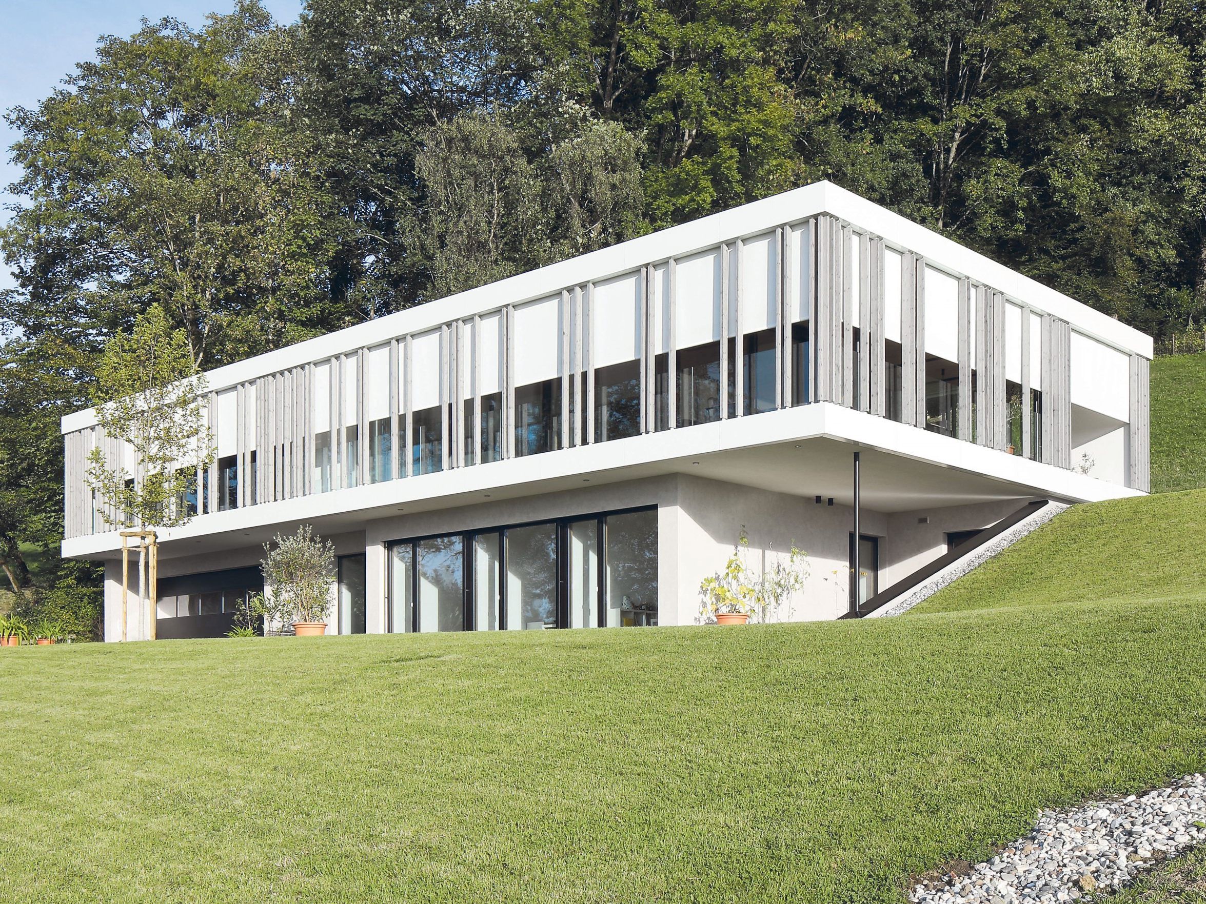 Das Architektenhaus auf der Fluh bei Dornbirn.