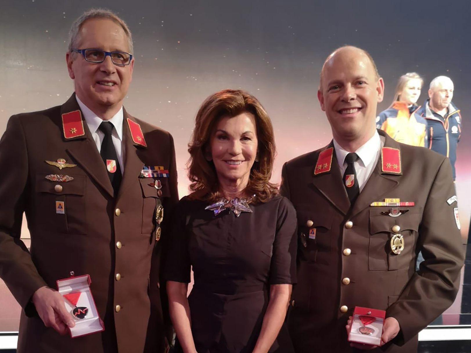 (v.l.) Thomas Lins, Bundeskanzlerin Brigitte Bierlein und Markus Mayr (v.l.) Thomas Lins, Bundeskanzlerin Brigitte Bierlein und Markus Mayr