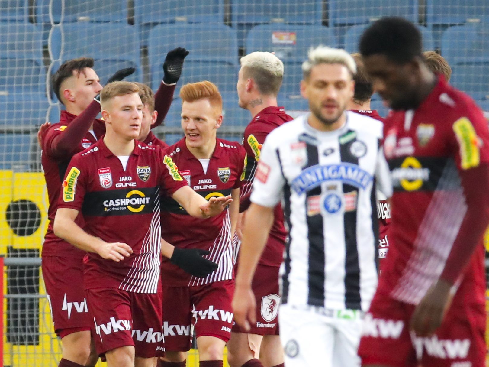 Der SCR Altach sicherte sich mit einem späten Treffer den verdienten Sieg in Graz. Der SCR Altach sicherte sich mit einem späten Treffer den verdienten Sieg in Graz.
