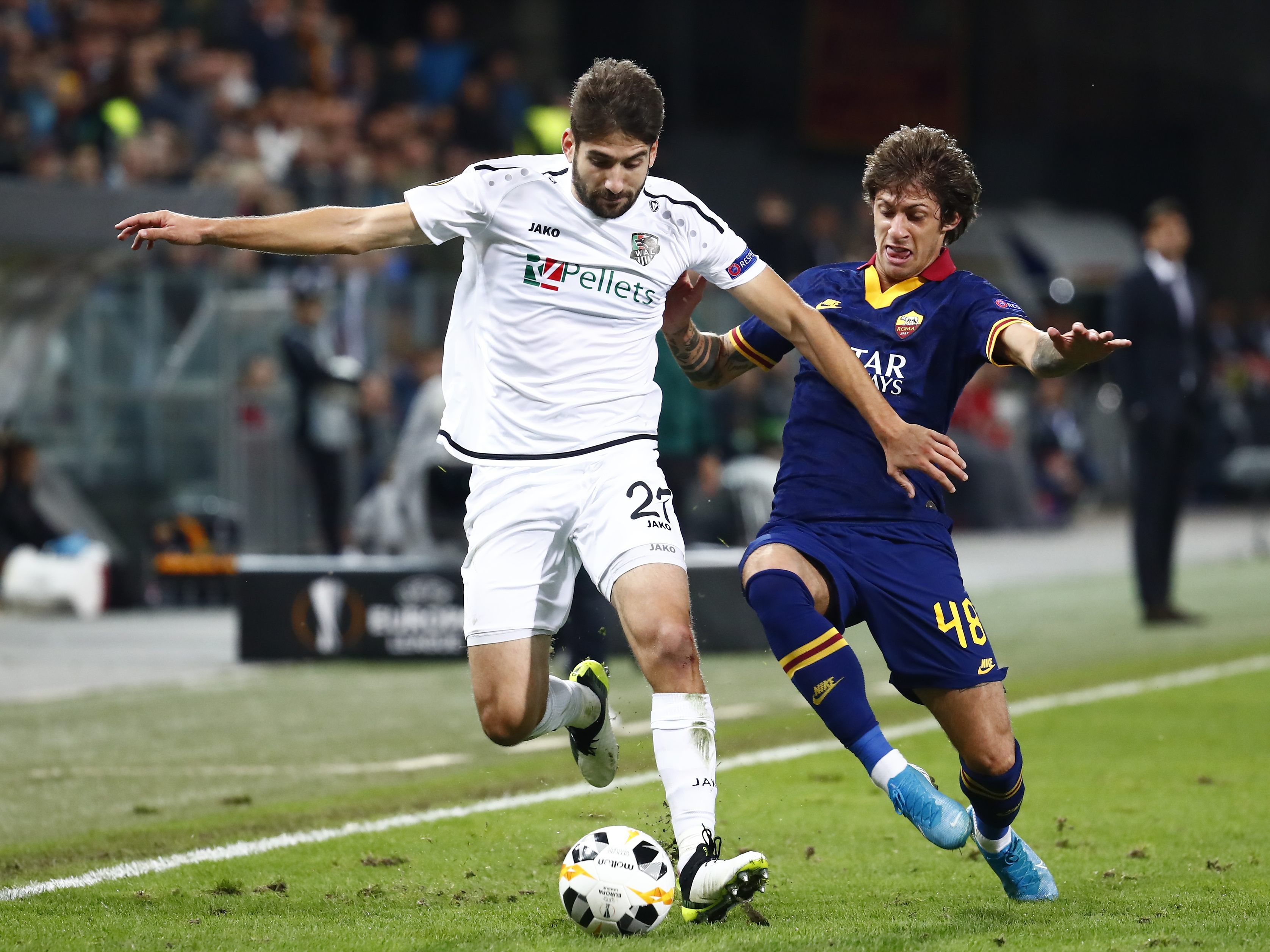 Hier sehen Sie das EL-Match zwischen AS Roma und WAC live.
