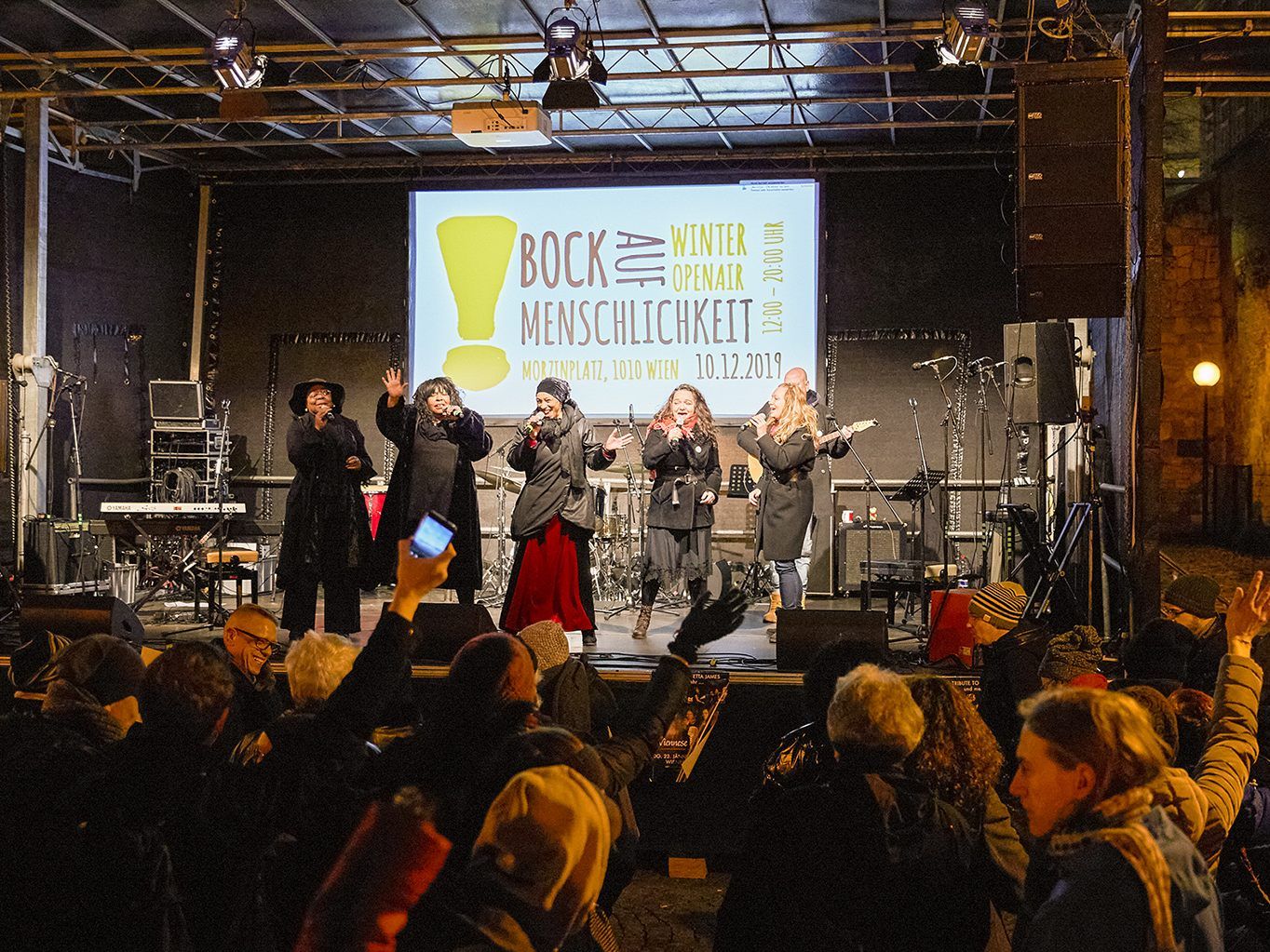 Am Dienstag fand das erste Bock auf Menschlichkeit-Winter Open Air in Wien statt.