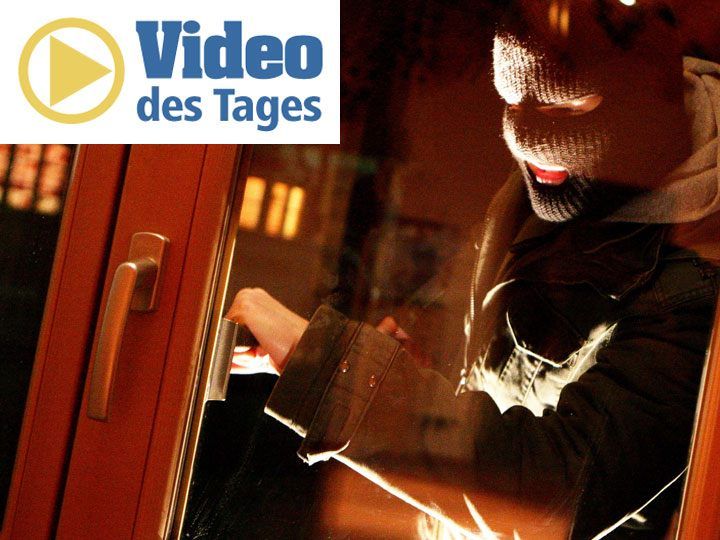 Ein Einbrecher fiel kopfüber auf die Nase.