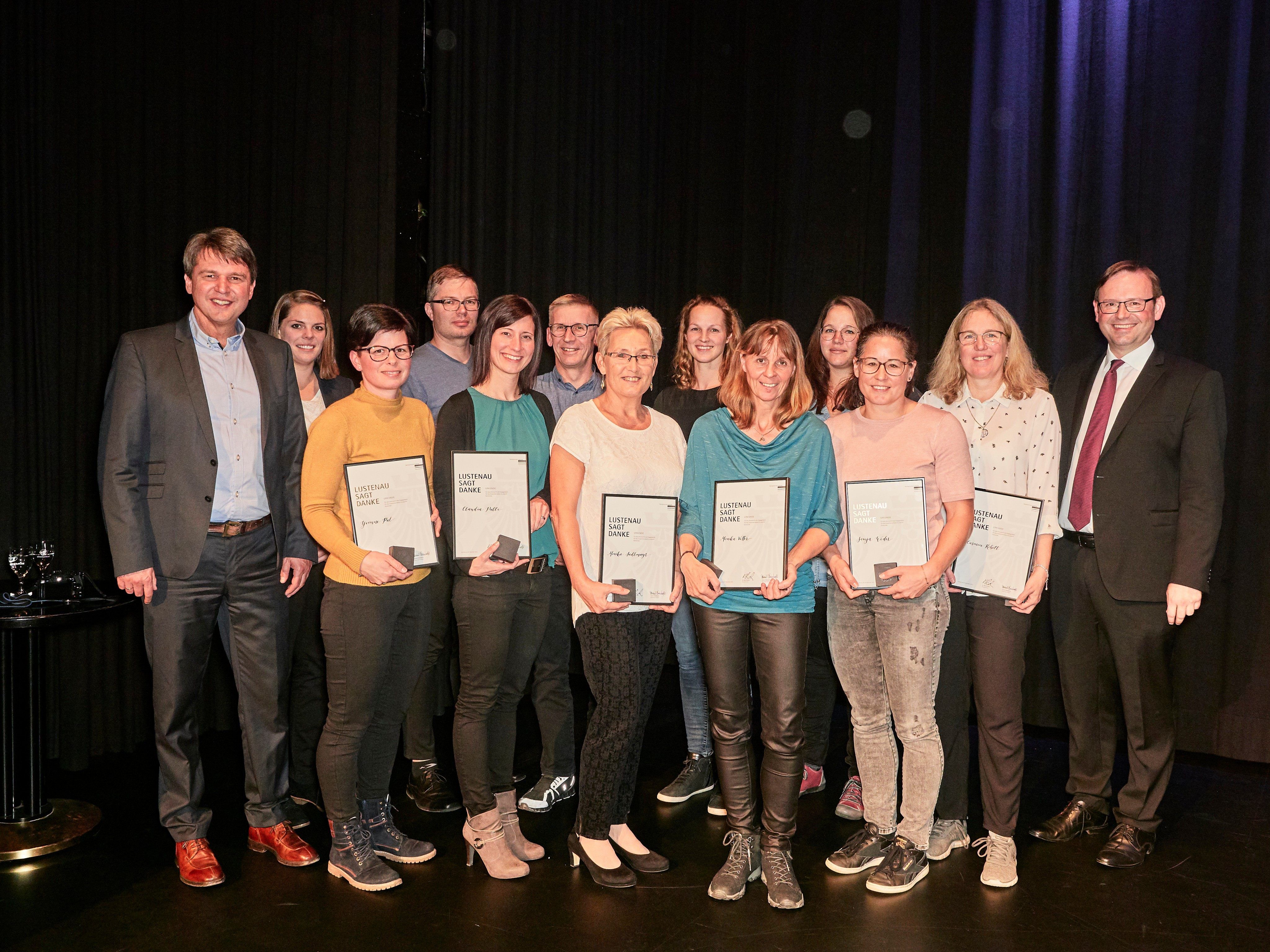 Die Turnerschaft Lustenau stellten heuer mit 16 Geehrten die größte Zahl der Ehrenzeichenträger.