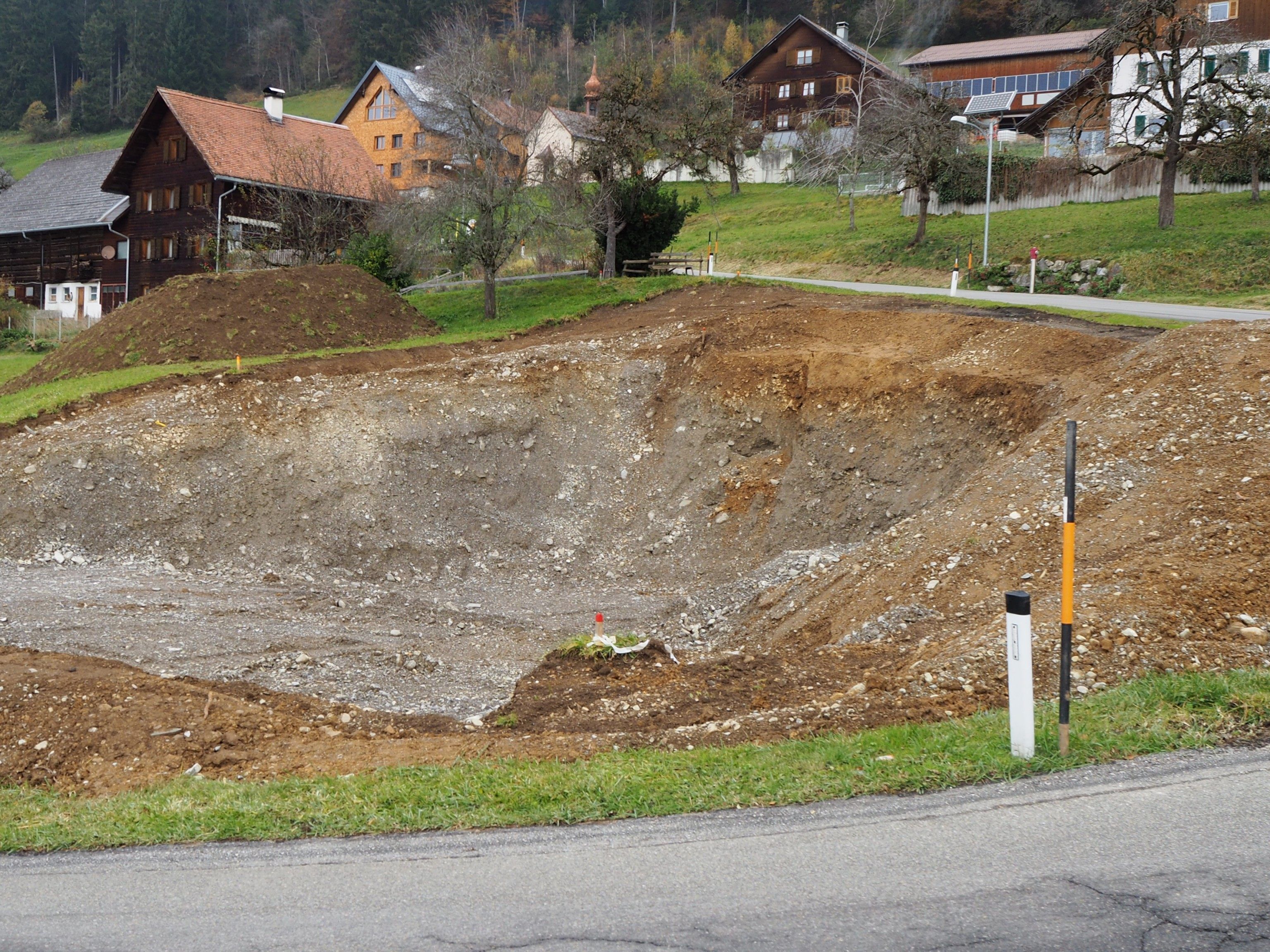 Die Baustelle im Ortsteil Bassigg